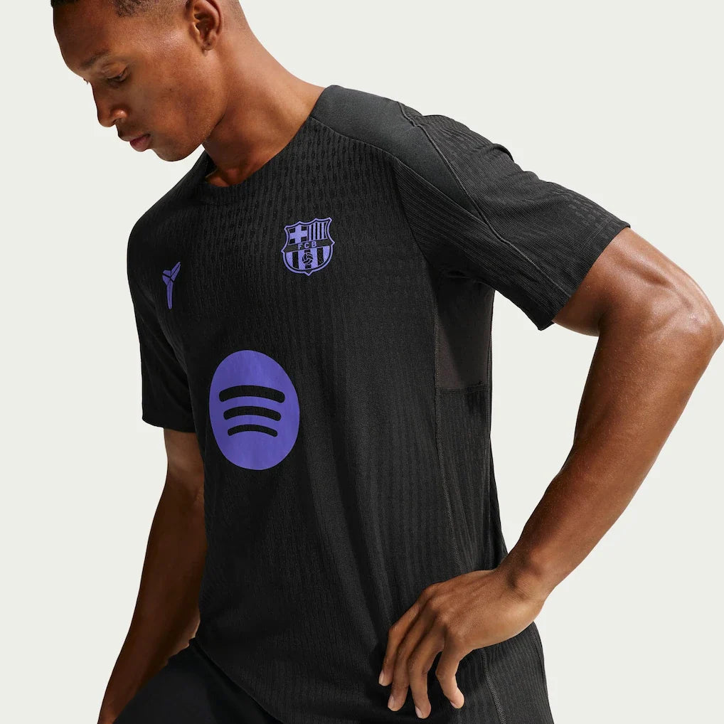 2025/26 NIKE FC BARCELONA AWAY KOBE STRIKE ELITE DRI-FIT ADV TRAINING TOP - Black product image 2, provided for visual