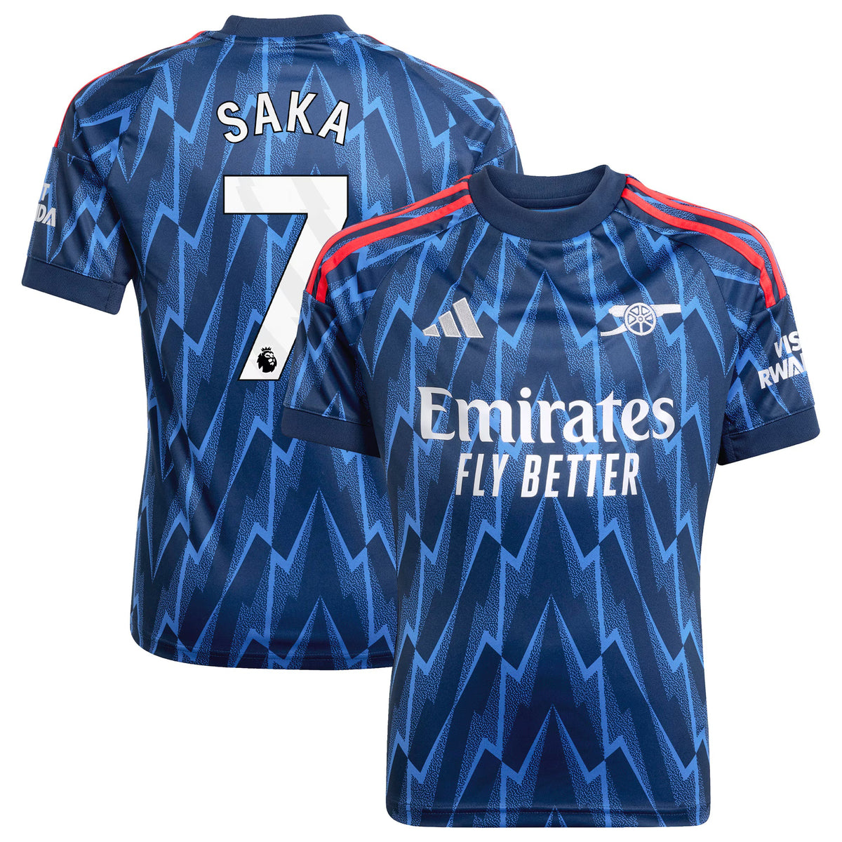 25/26 Arsenal Away Jersey Saka #7 product image 2, provided for visual reference and product detail review