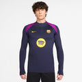 NIKE FC BARCELONA 25/26 STRIKE DRILL QUARTER-ZIP LONG SLEEVE Dri-FIT Top - Purple product image 1, provided for visual