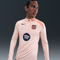 Barcelona Nike 2025/26 Strike Drill Quarter-Zip Long Sleeve Dri-FIT Top - Orange product image 1, provided for visual