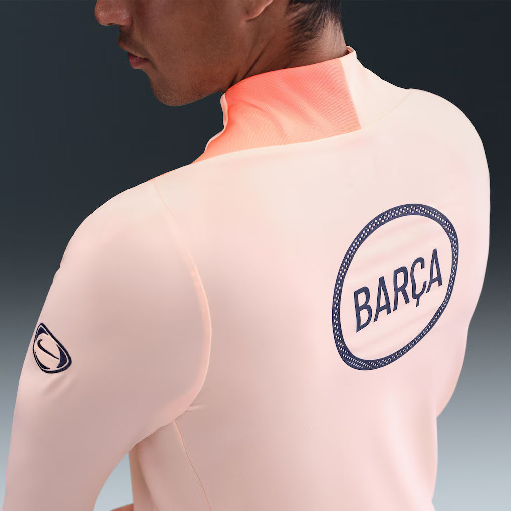 Barcelona Nike 2025/26 Strike Drill Quarter-Zip Long Sleeve Dri-FIT Top - Orange product image 2, provided for visual