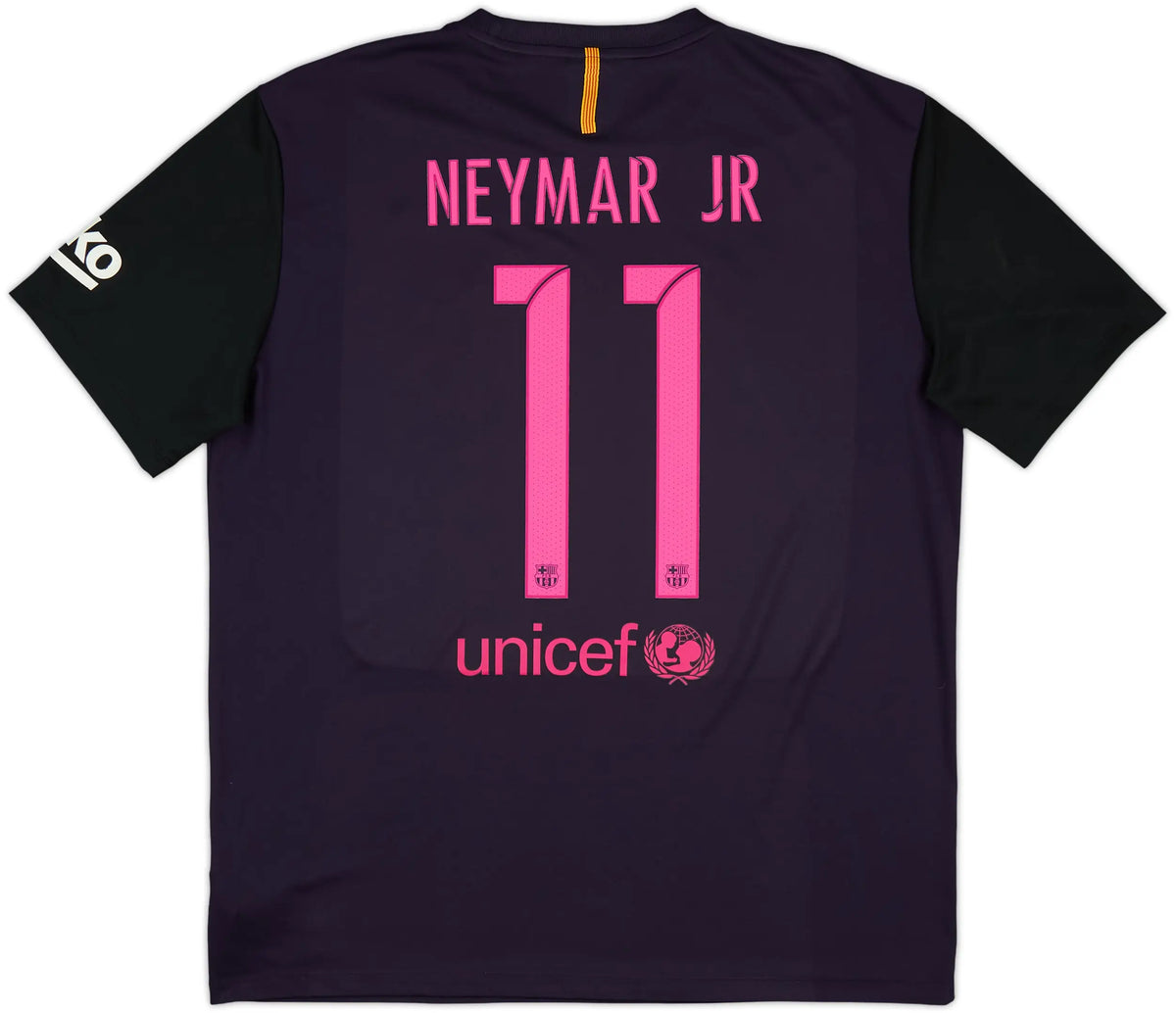 2016-17 FC BARCELONA AWAY SHIRT NEYMAR #11 - (L. Boys) product image 1, provided for visual reference and product detail