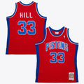 Grant Hill Detroit Pistons 1994 Dark Authentic Jersey - Red product image 1, provided for visual reference and product