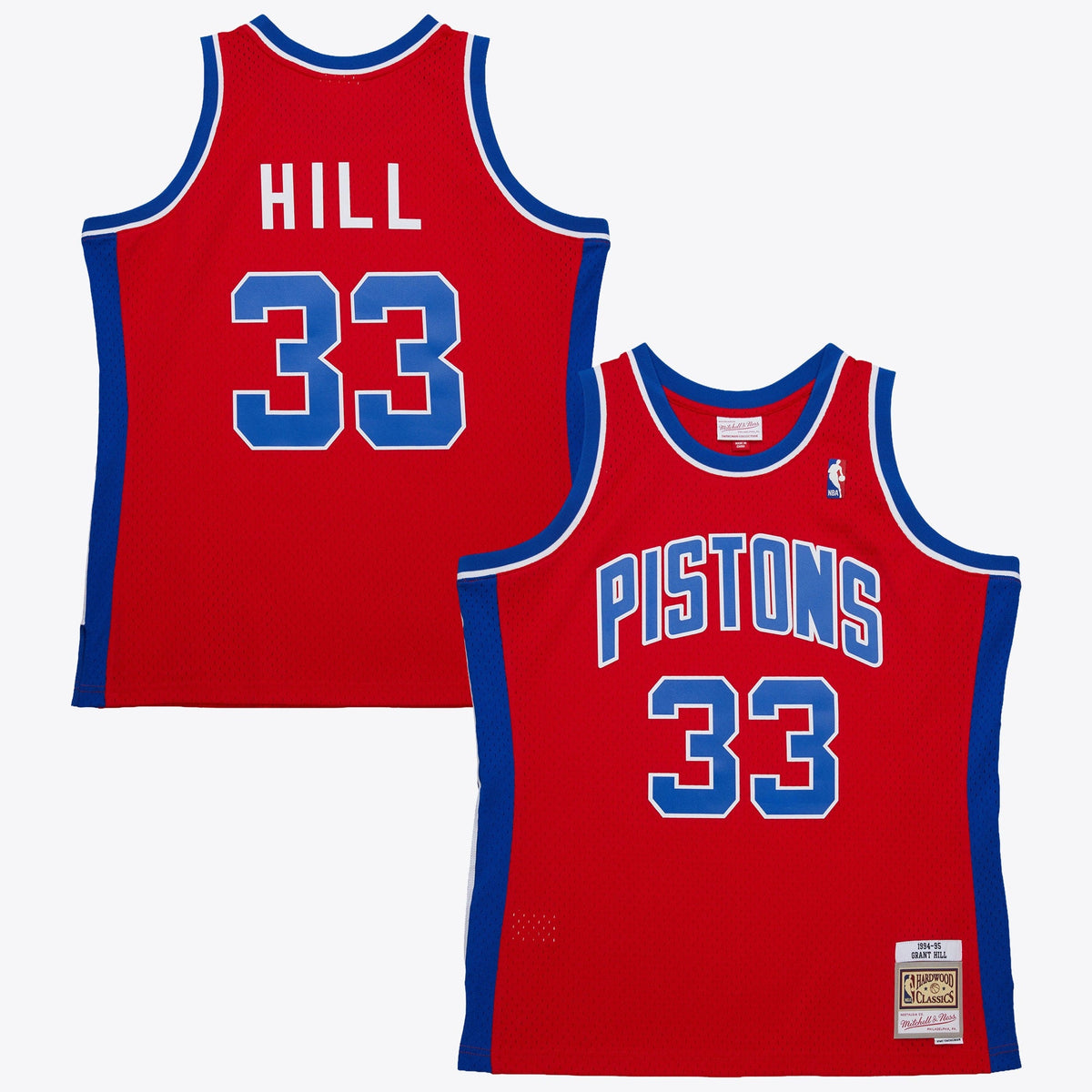 Grant Hill Detroit Pistons 1994 Dark Authentic Jersey - Red product image 1, provided for visual reference and product