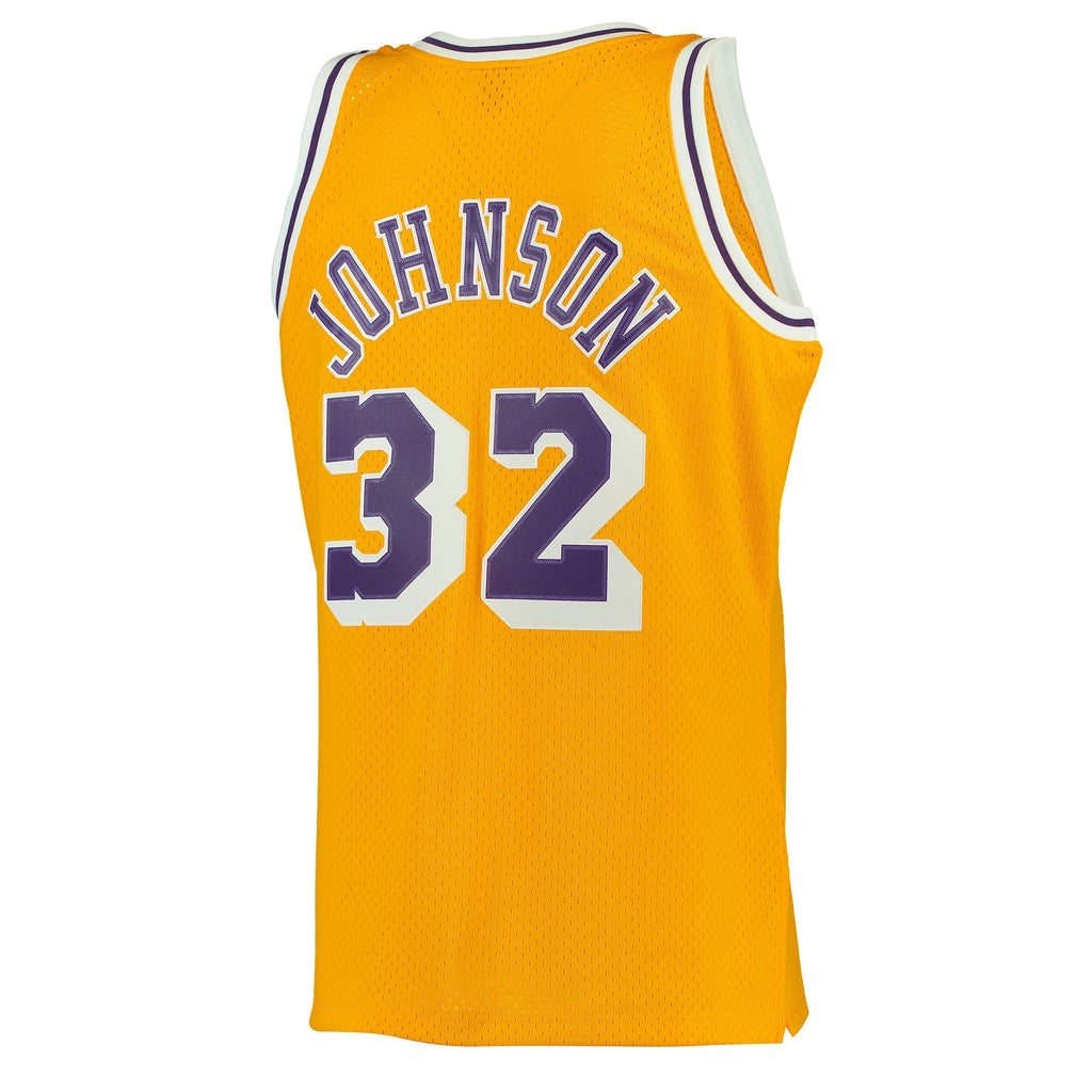 Magic Johnson Los Angeles Lakers 1984-85 Hardwood Classics Swingman Jersey - Mens product image 4, provided for visual