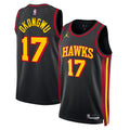 Onyeka Okongwu Atlanta Hawks Statement Edition Swingman Jersey - Black - Unisex product image 1, provided for visual