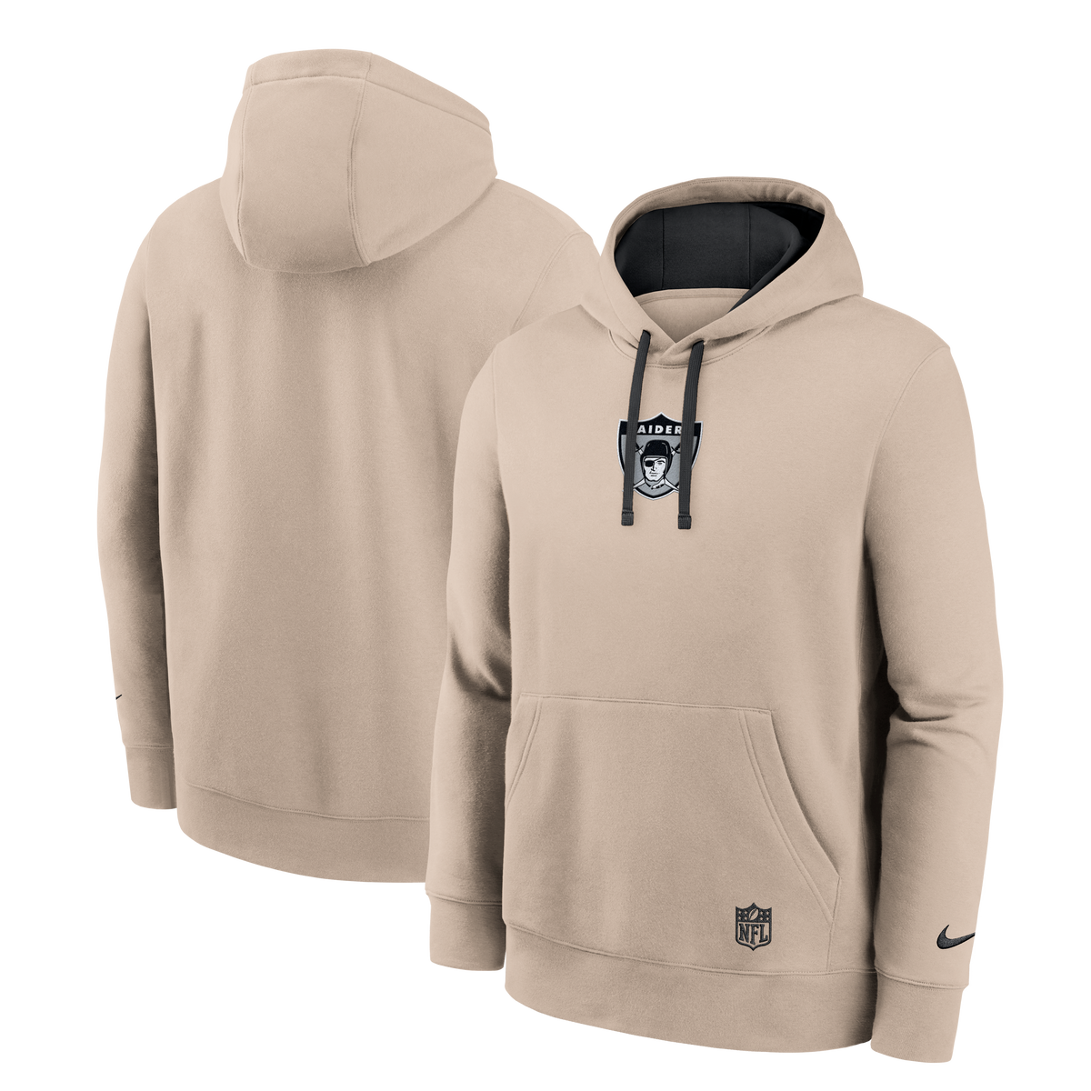 Nike Las Vegas Raiders Rewind Club Hoodie-Sand product image 3, provided for visual reference and product detail review