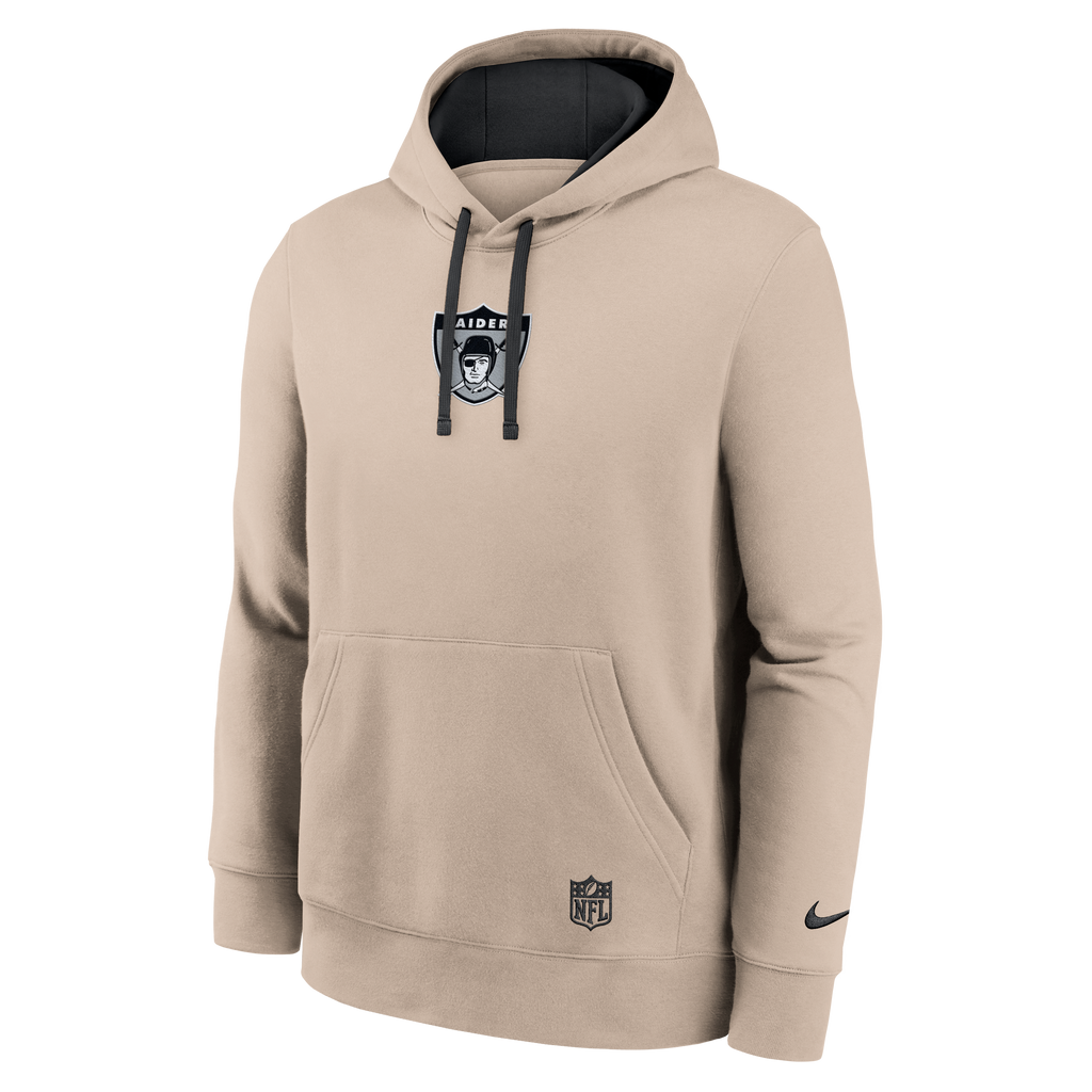 Nike Las Vegas Raiders Rewind Club Hoodie-Sand product image 1, provided for visual reference and product detail review