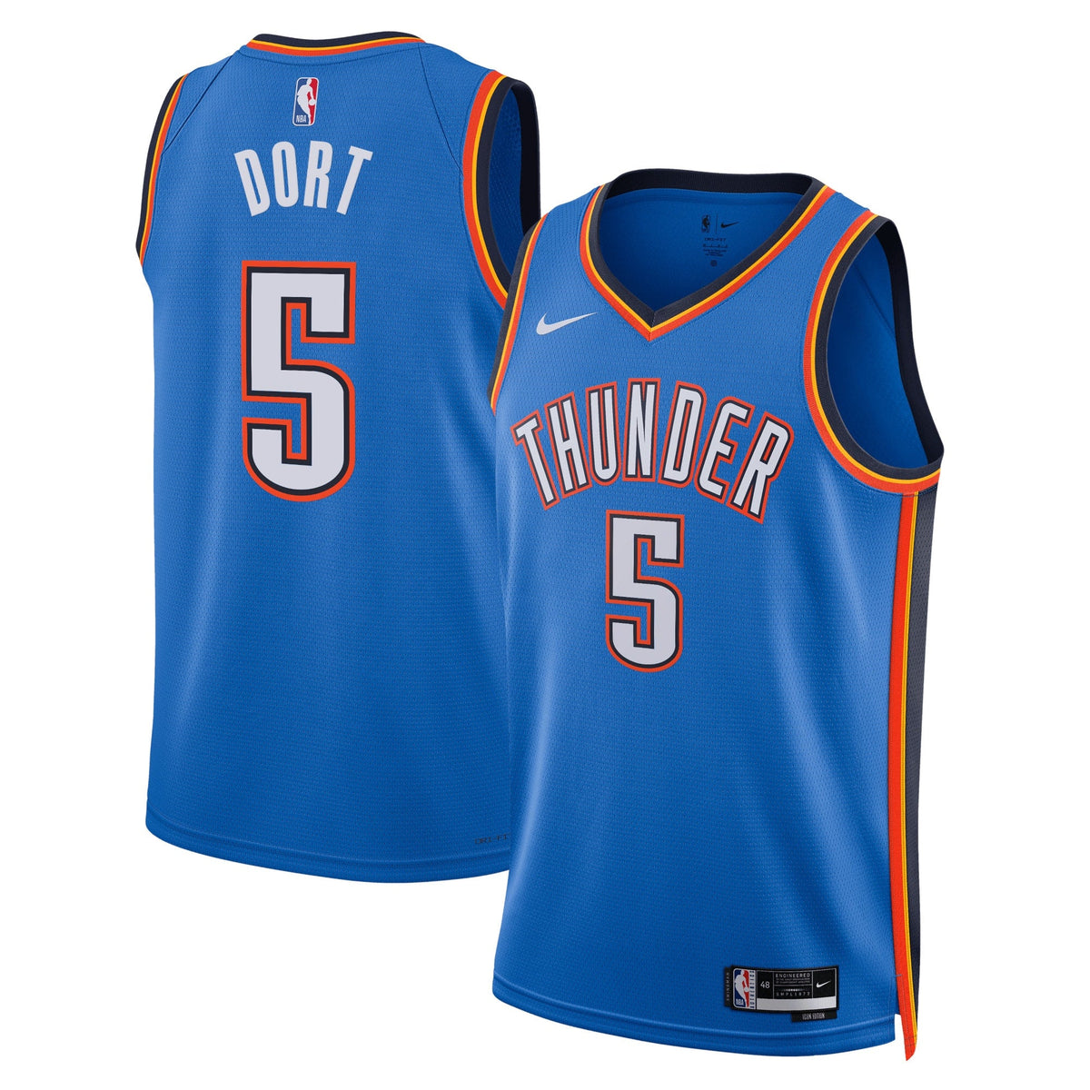 Luguentz Dort Oklahoma City Thunder Icon Edition Swingman Jersey - Blue - Unisex product image 1, provided for visual