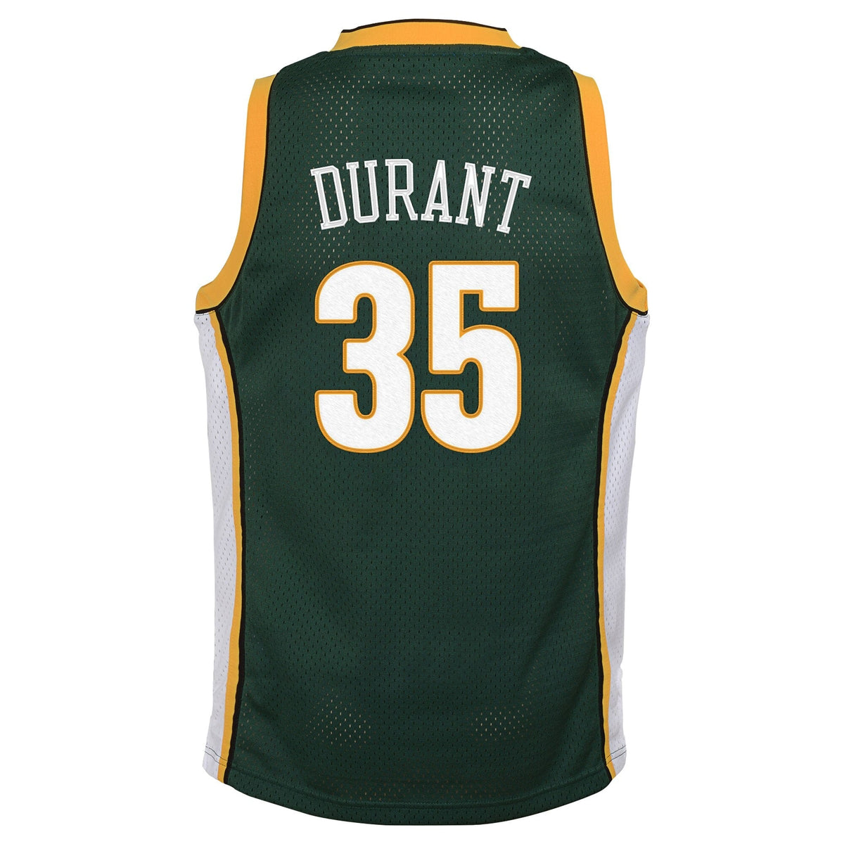 Kevin Durant Seattle Supersonics 2007-08 Hardwood Classics Swingman Road Jersey - White/Green - Youth product image 2,
