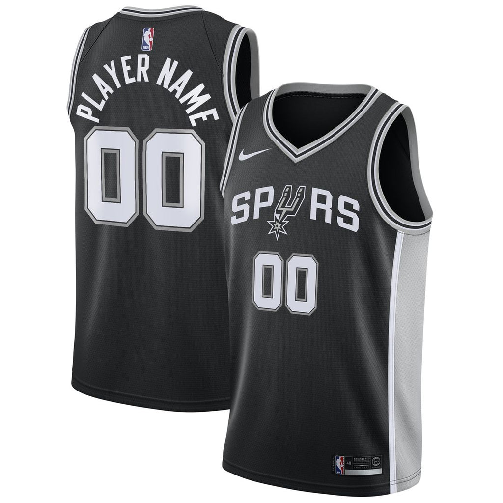 San Antonio Spurs Nike Swingman Custom Jersey Black - Icon product image 1