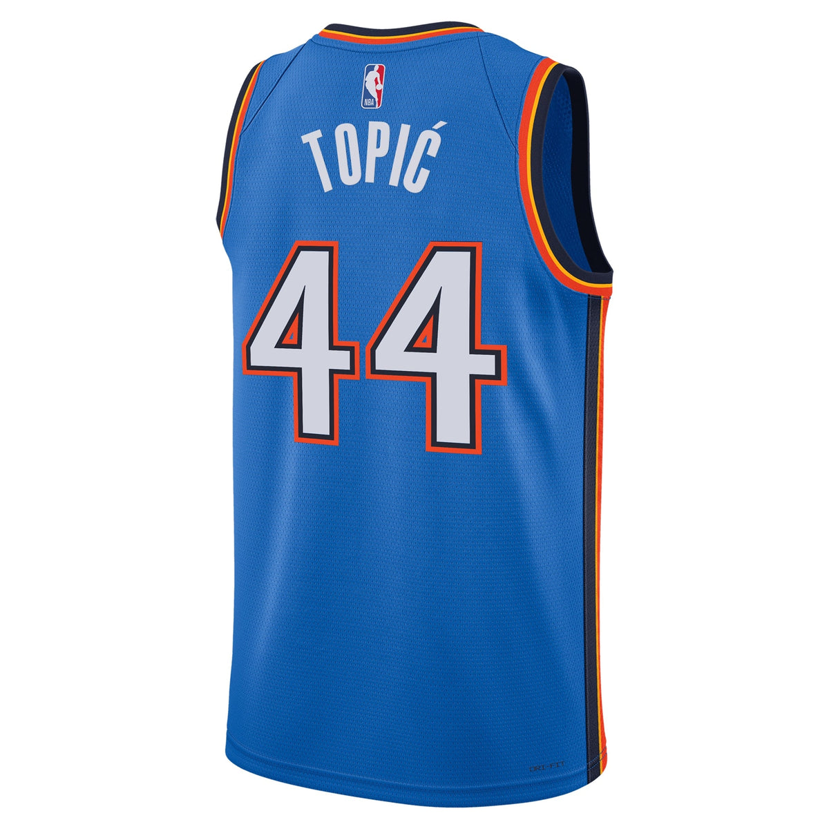 Nikola Topić Oklahoma City Thunder Swingman Icon Jersey - Blue - Unisex product image 4, provided for visual reference and