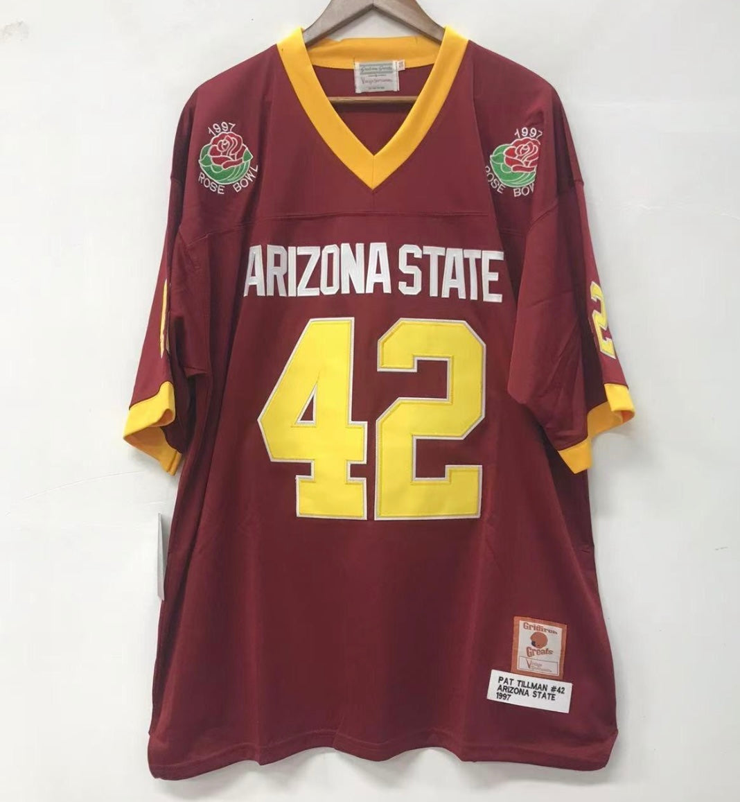 Pat Tillman Arizona State Jersey Stitched lettering and product image 2