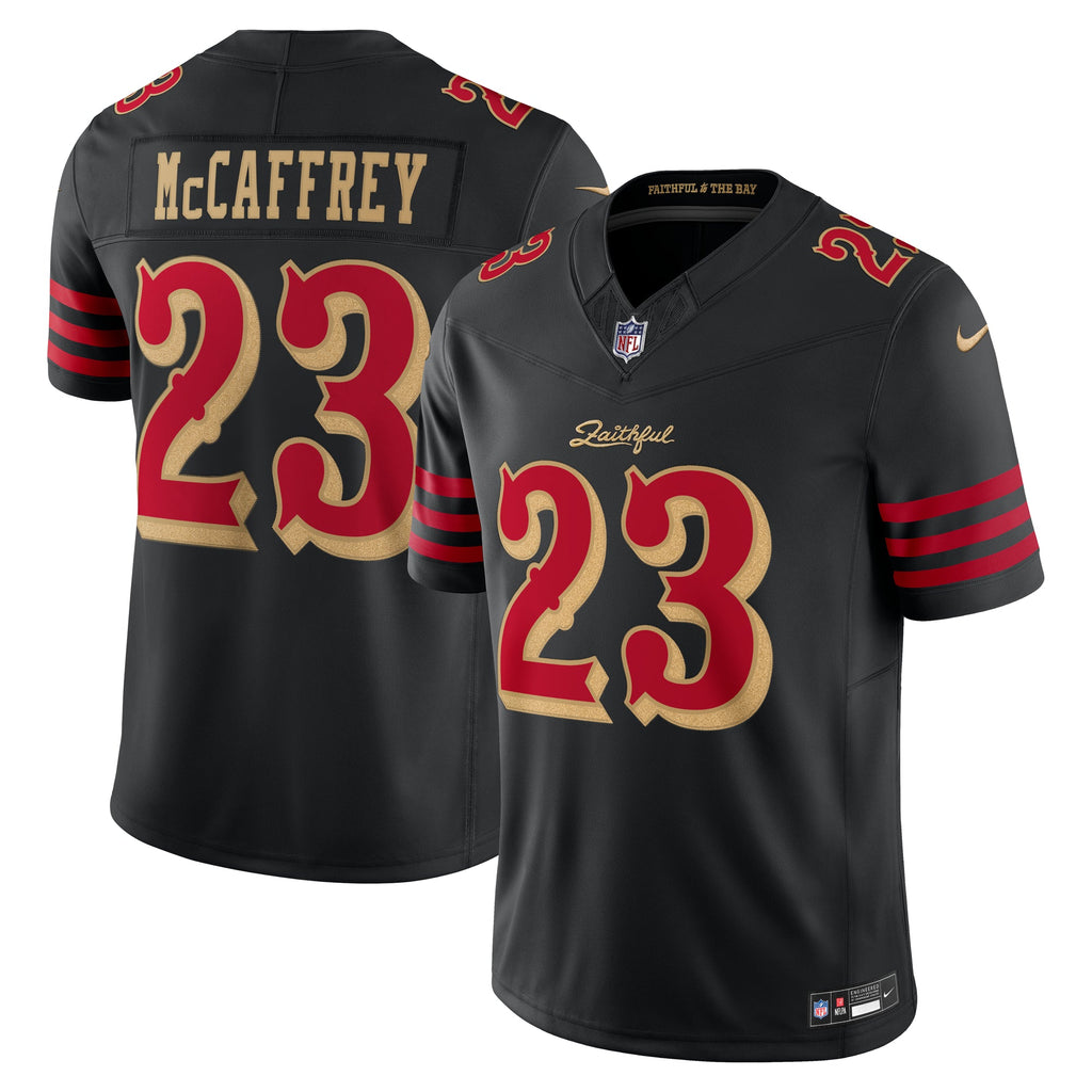 Nike Men San Francisco 49ers Christian McCaffrey #23 Rivalries Limited Jersey - Black product image 3, provided for visual