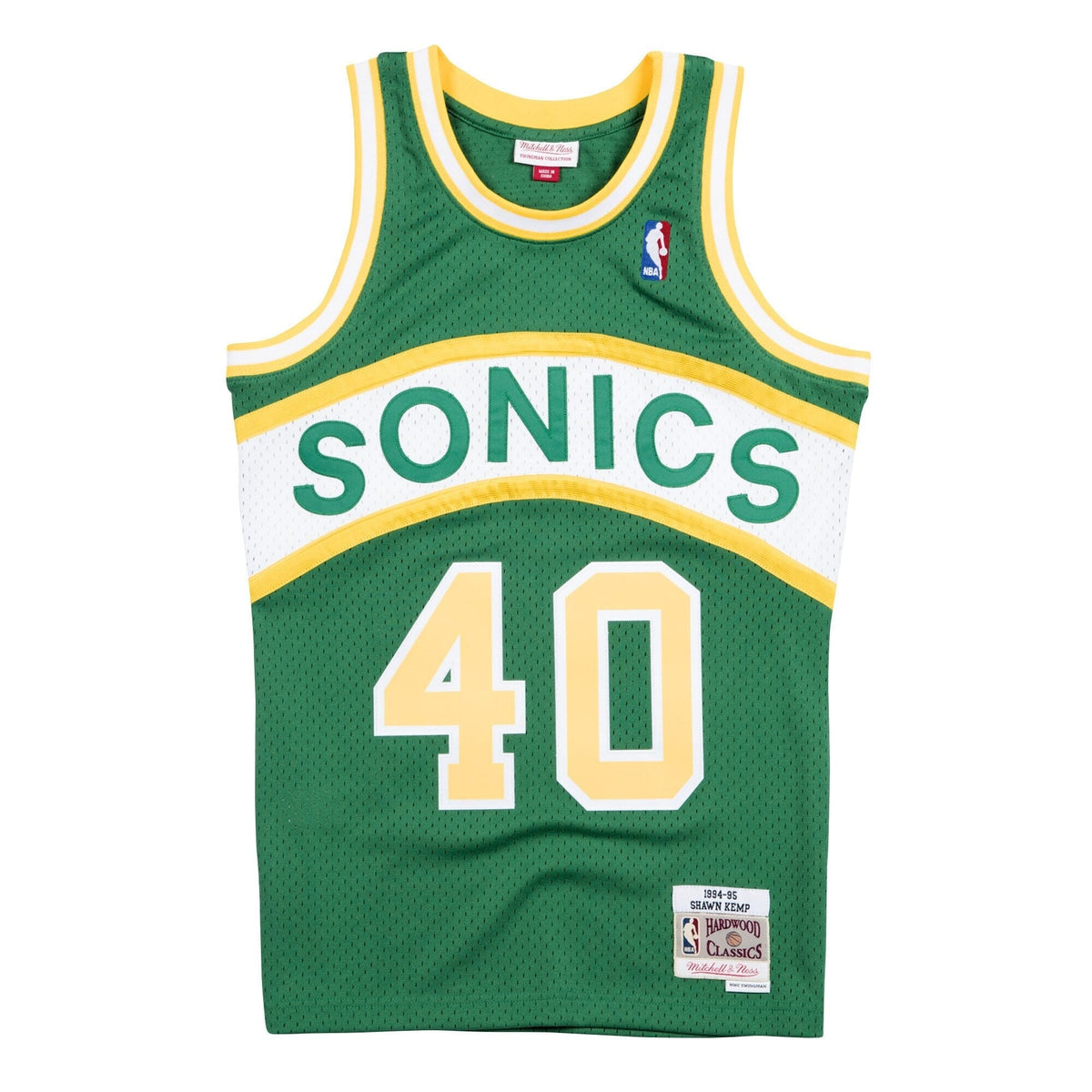 Shawn Kemp Seattle Supersonics Hardwood Classics Swingman Road Jersey - Mens product image 2, provided for visual reference