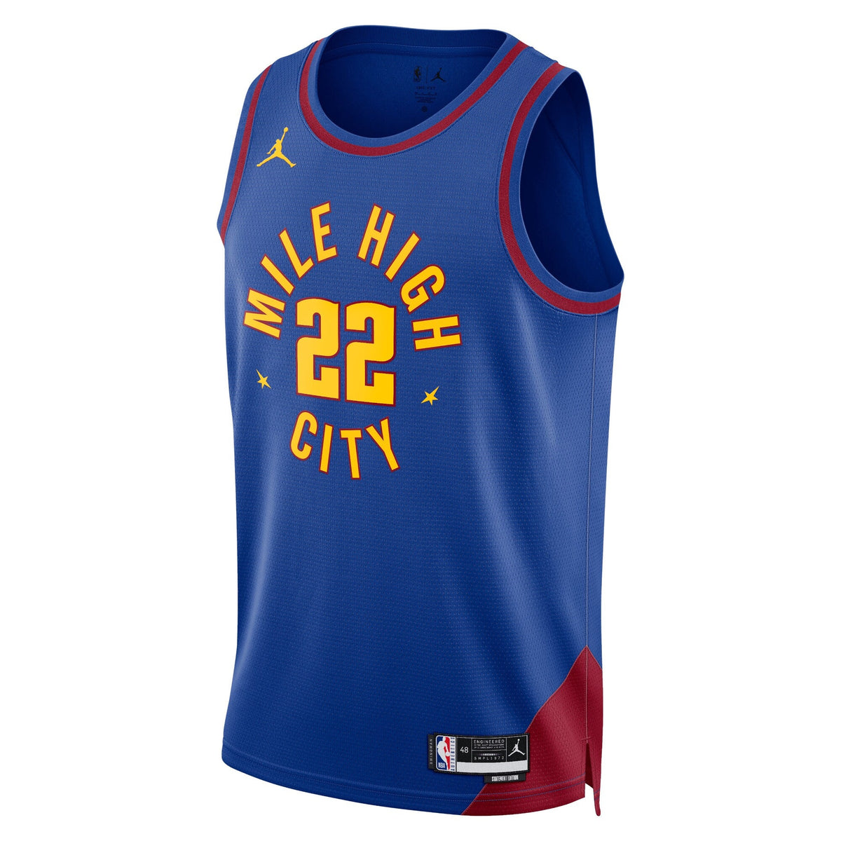 Zeke Nnaji Denver Nuggets Statement Edition Swingman Jersey - Blue - Unisex product image 2, provided for visual reference