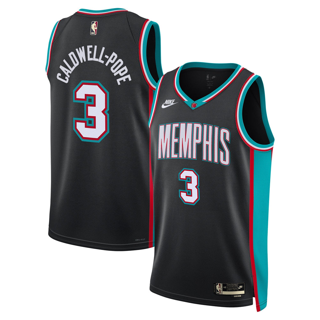 Kentavious Caldwell-Pope Memphis Grizzlies Classic Edition Jersey - Black - Unisex product image 2, provided for visual