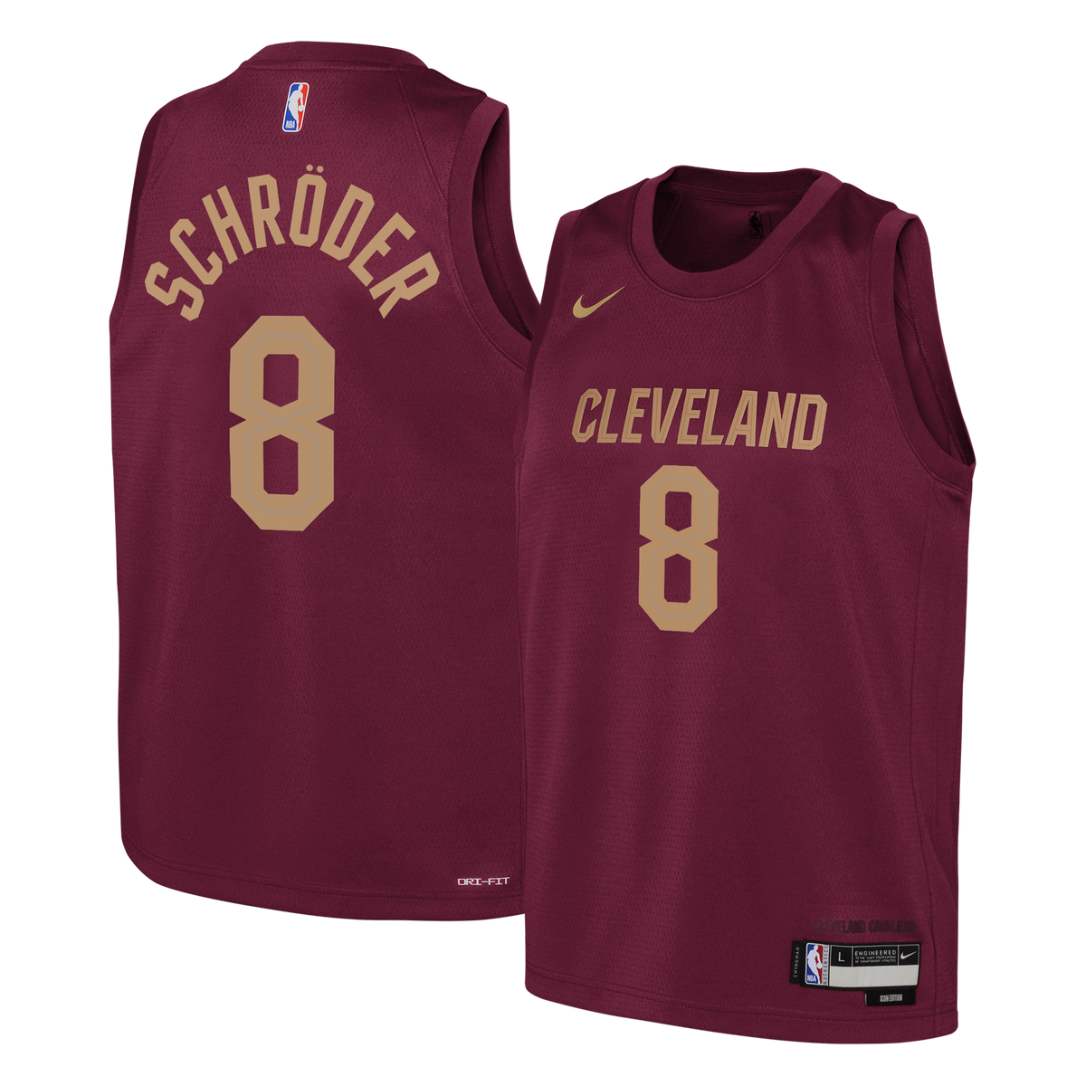Dennis Schröder Cleveland Cavaliers Icon Edition Swingman Jersey - Wine - Youth product image 1, provided for visual