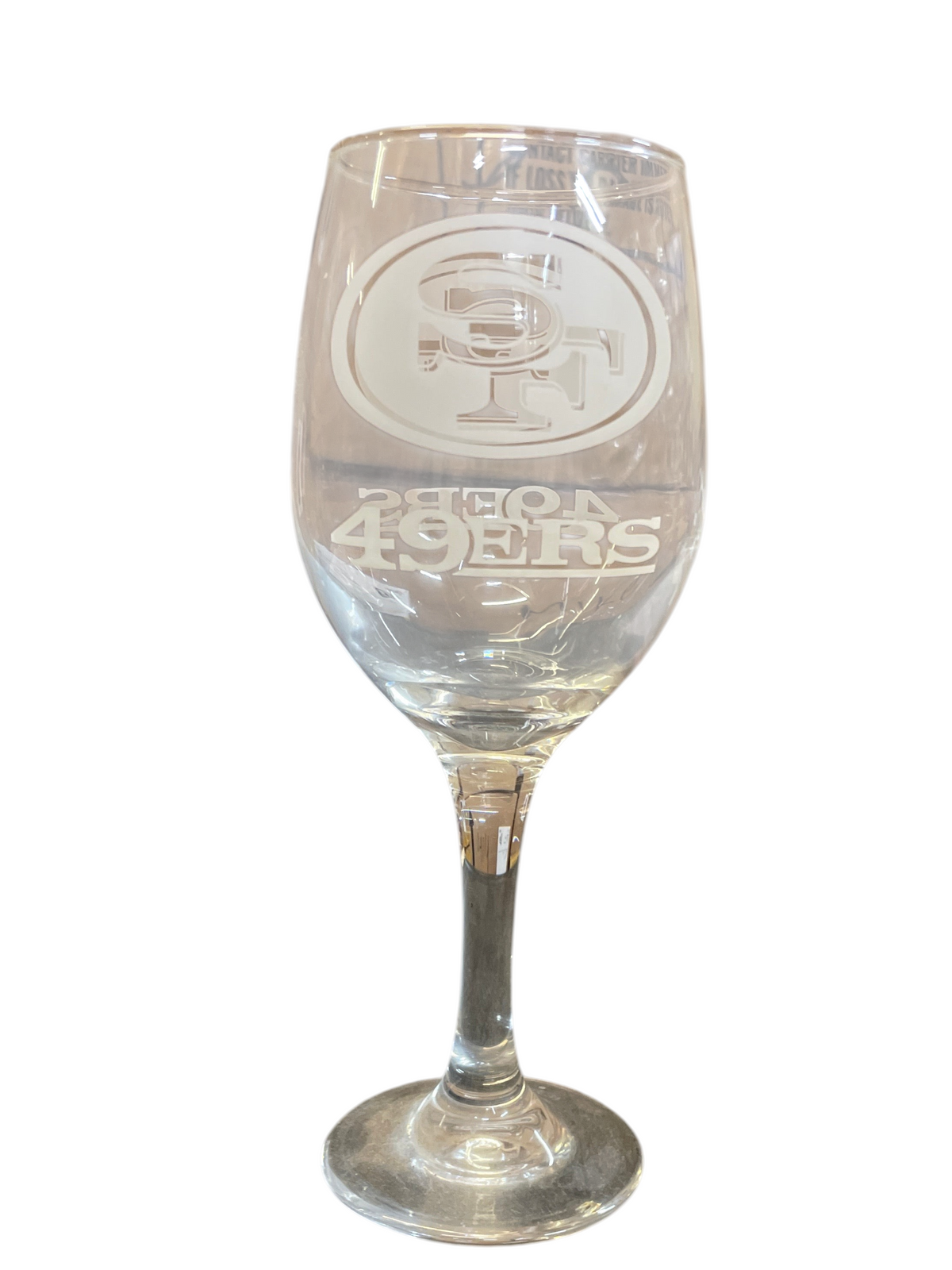 San Francisco 49ers 2-Pack Stemmed Wine Glasses product image 1, provided for visual reference and product detail review