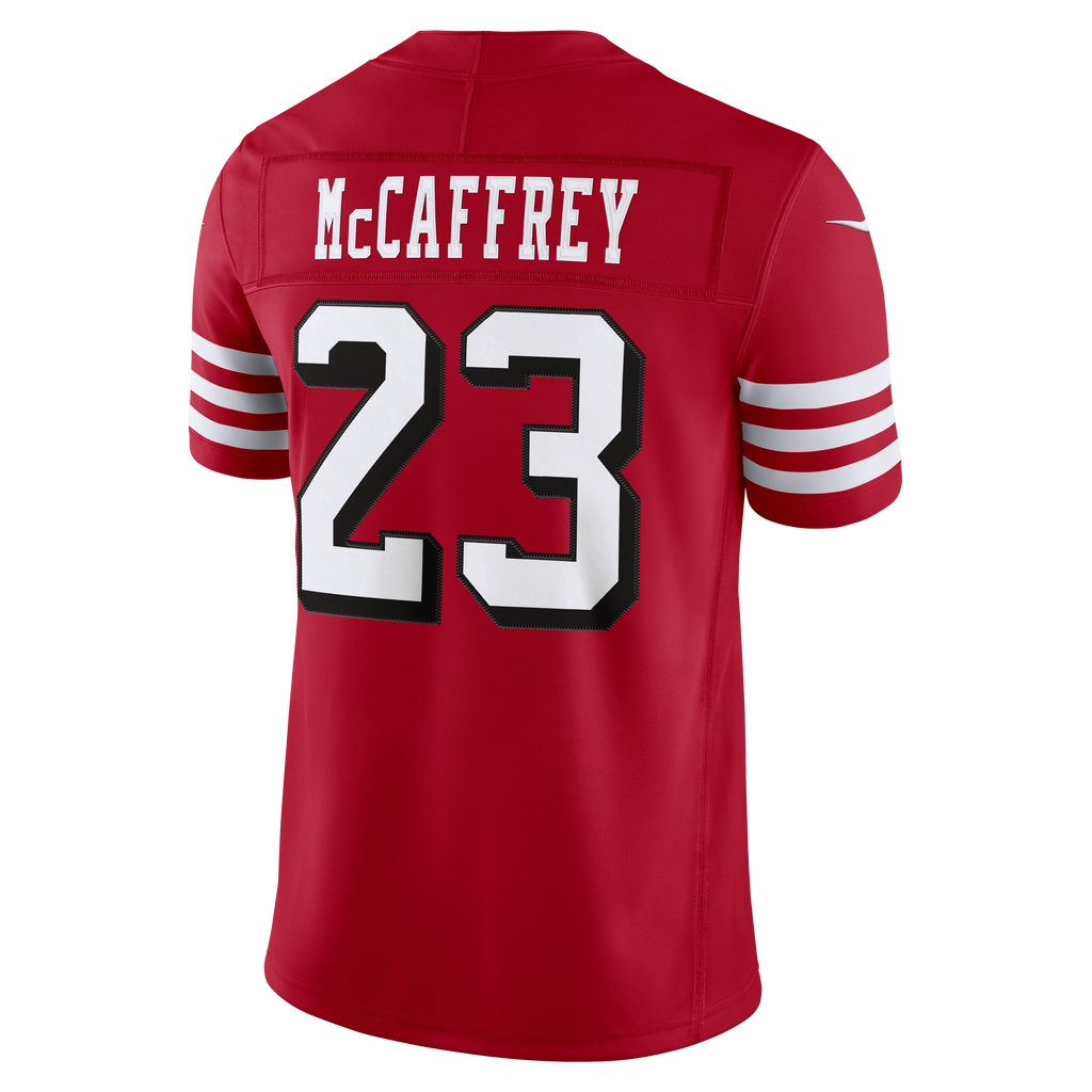 Nike San Francisco 49ers Christian McCaffrey (#23) Limited Jersey- Gym Red product image 2, provided for visual reference