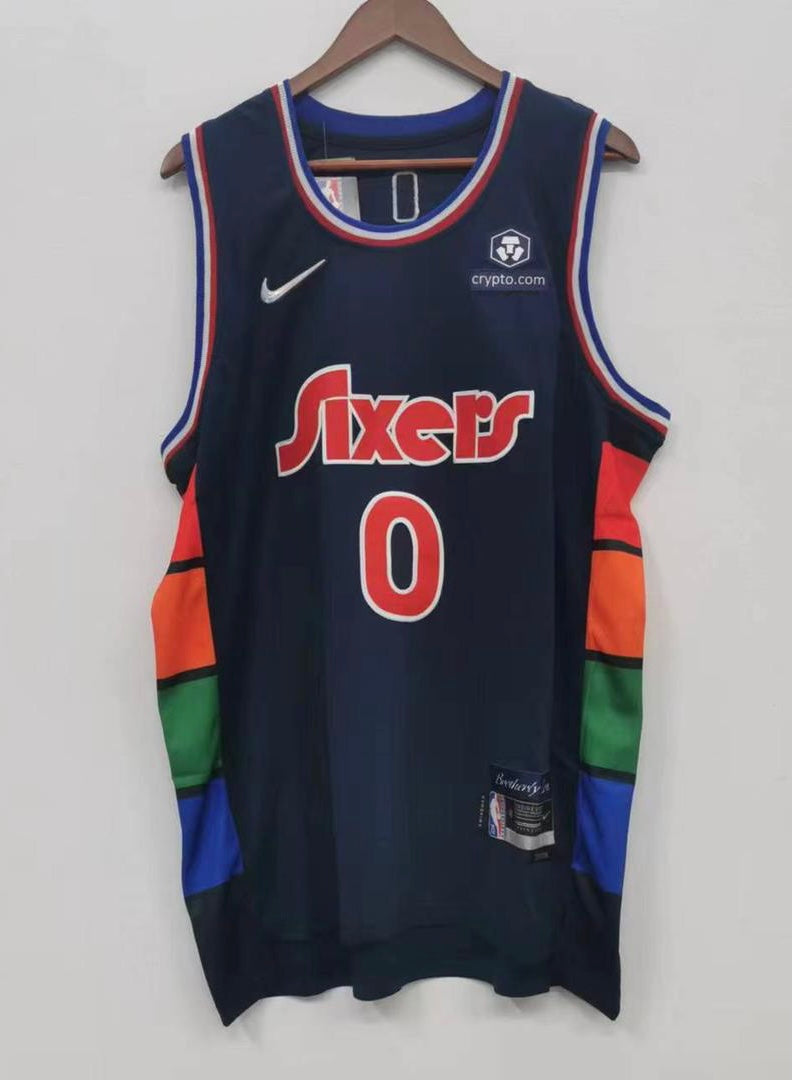 Tyrese Maxey Philadelphia 76ers Official NBA Jersey Navy product image 2