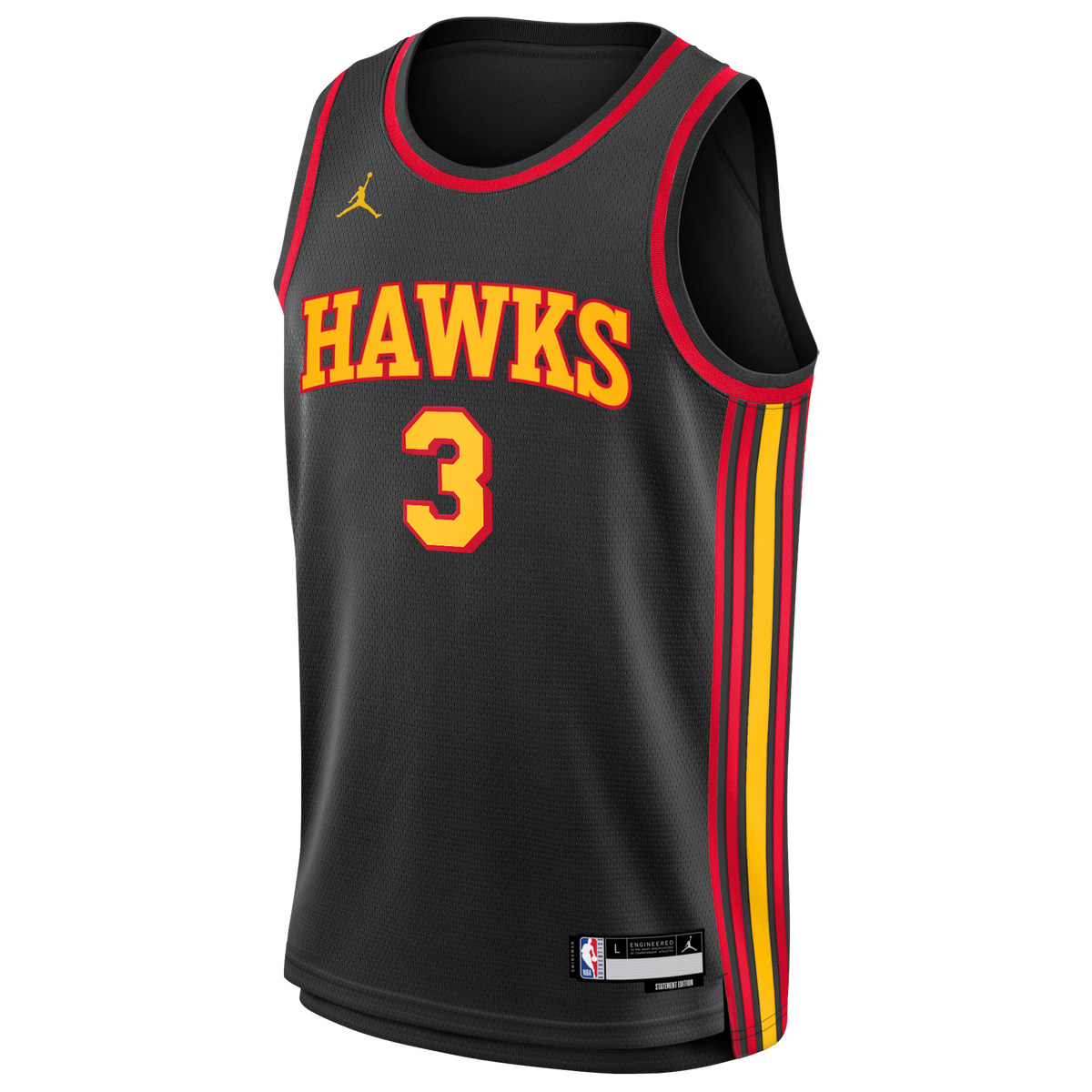CJ McCollum Atlanta Hawks Statement Edition Swingman Jersey - Black - Youth product image 3, provided for visual reference