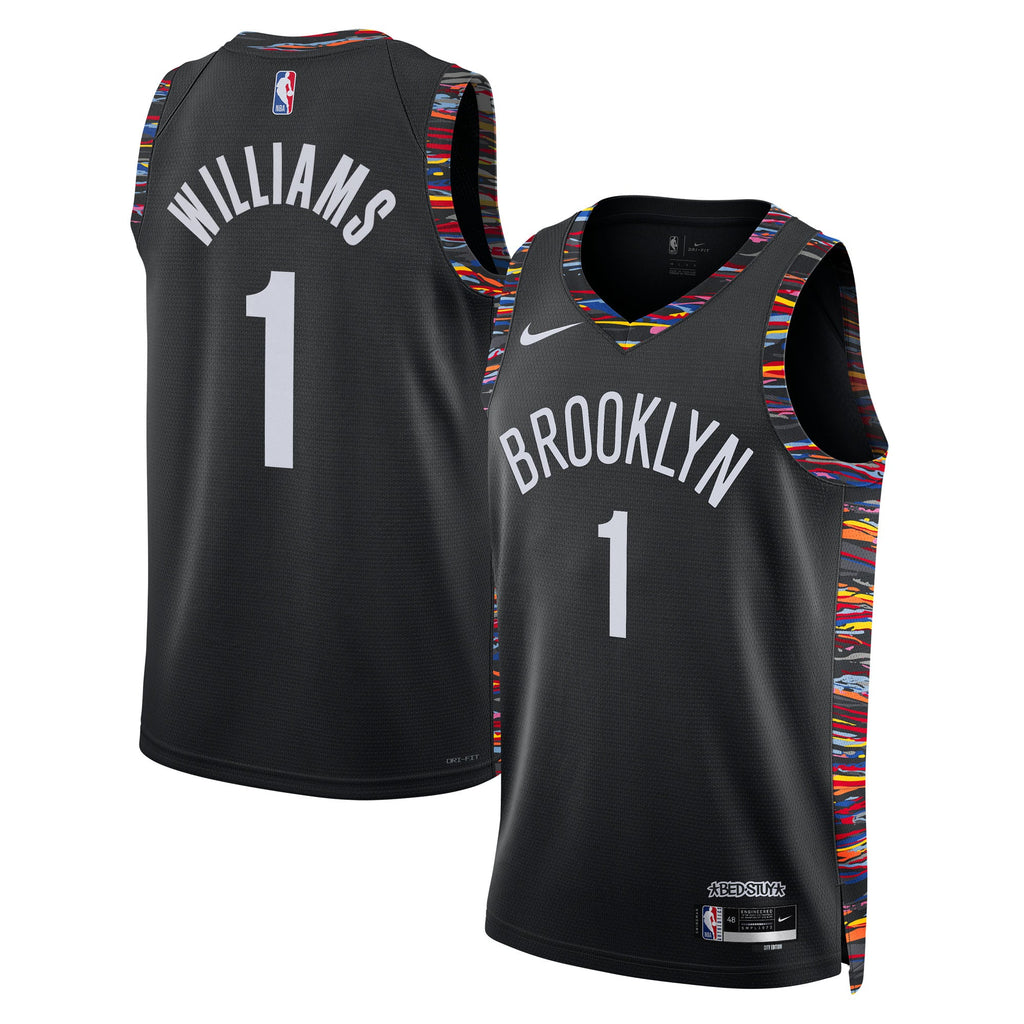 Ziaire Williams Brooklyn Nets 2025/26 City Edition Swingman Jersey - Black - Unisex product image 1, provided for visual