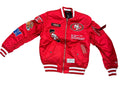 New Era Alpha Industries San Francisco 49ers Bomber Jacket-Red product image 1, provided for visual reference and product