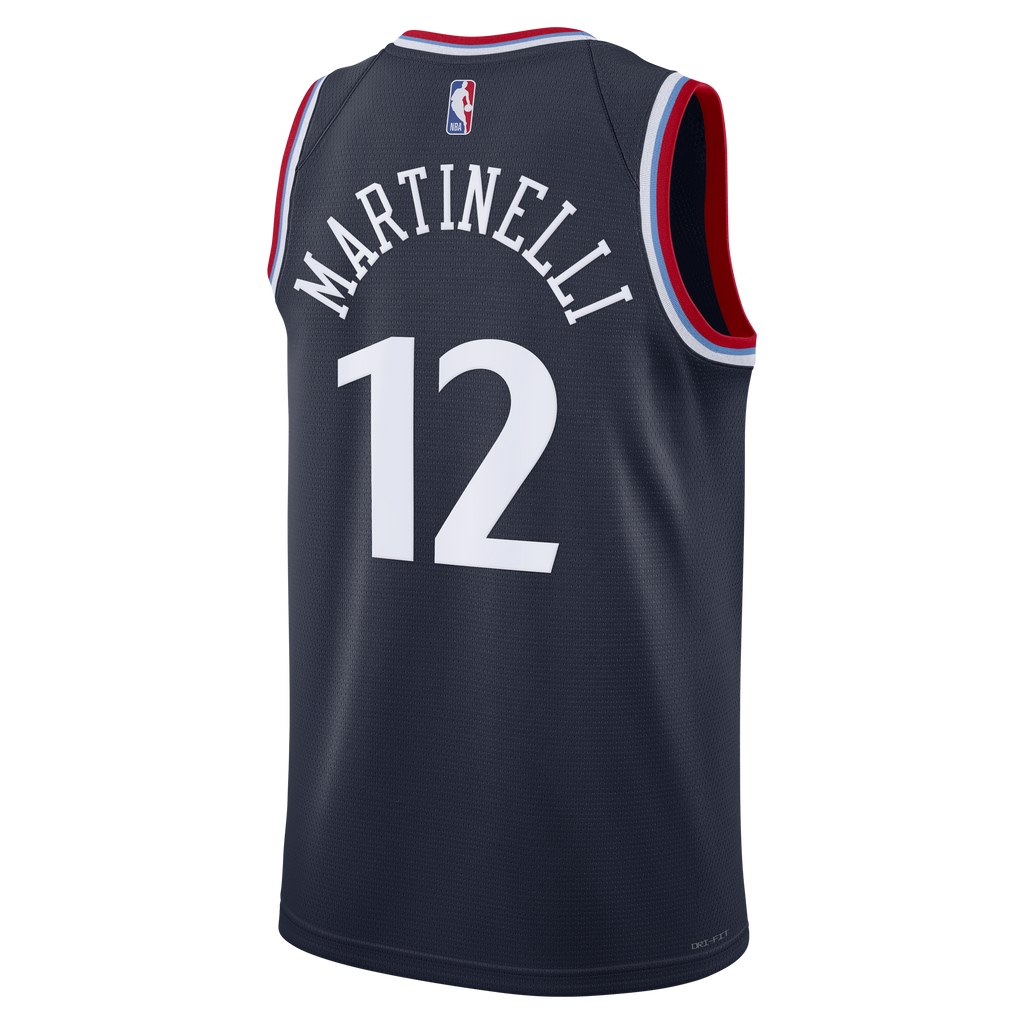 Nick Martinelli Los Angeles Clippers Icon Edition Replica Swingman Jersey - Navy - Youth product image 4, provided for