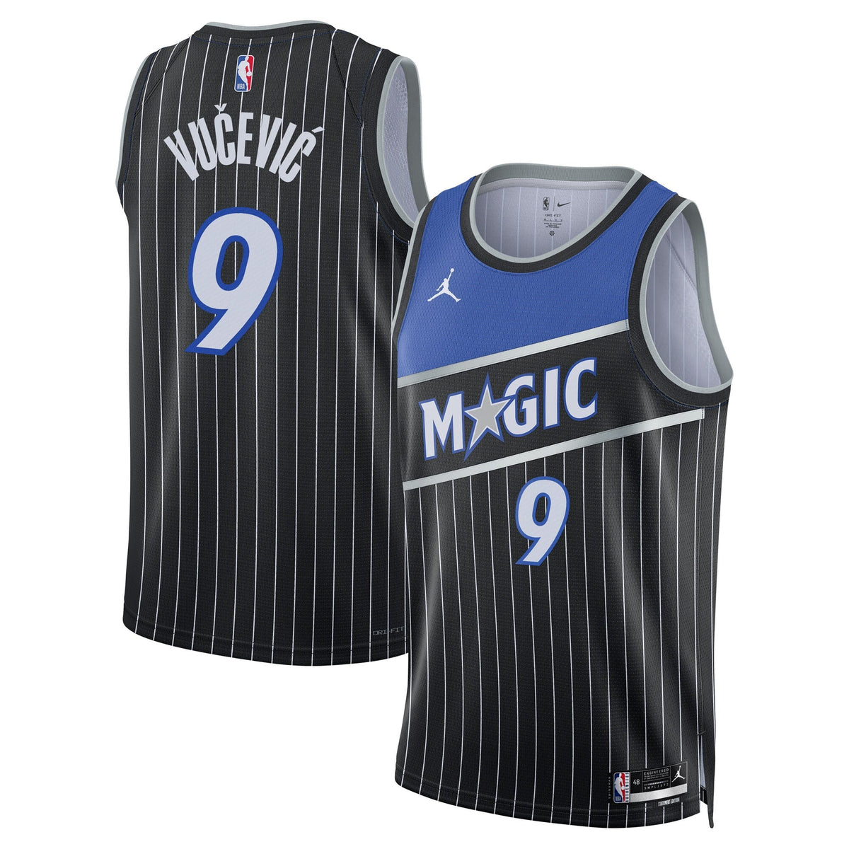 Nikola Vučević Orlando Magic Statement Edition Jersey - Black - Unisex product image 2, provided for visual reference and