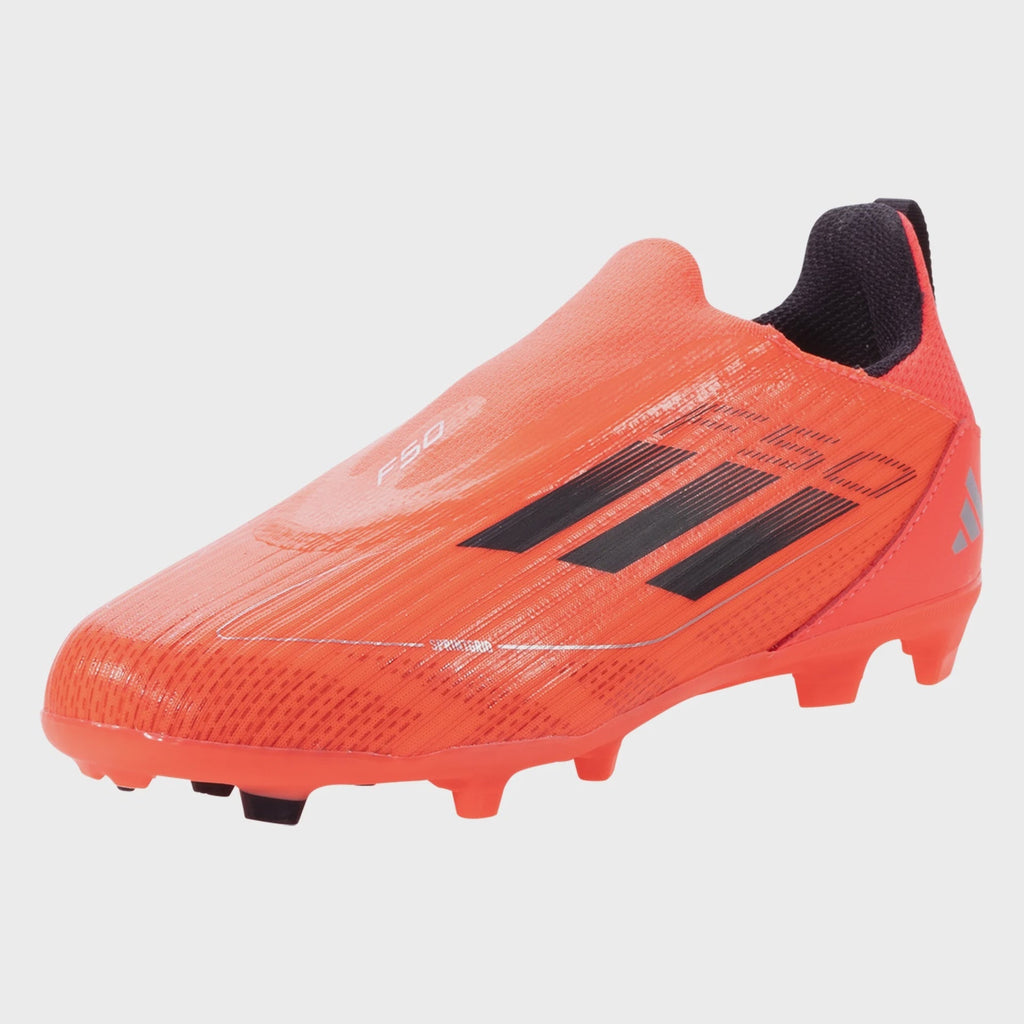 Adidas F50 League Ll Fg/Mg Junior Turbo/Aurora Black product image 2, provided for visual reference and product detail review