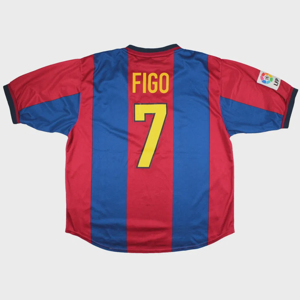 1998-1999 FC Barcelona Home Shirt Figo #7 - (Xl) product image 1, provided for visual reference and product detail review
