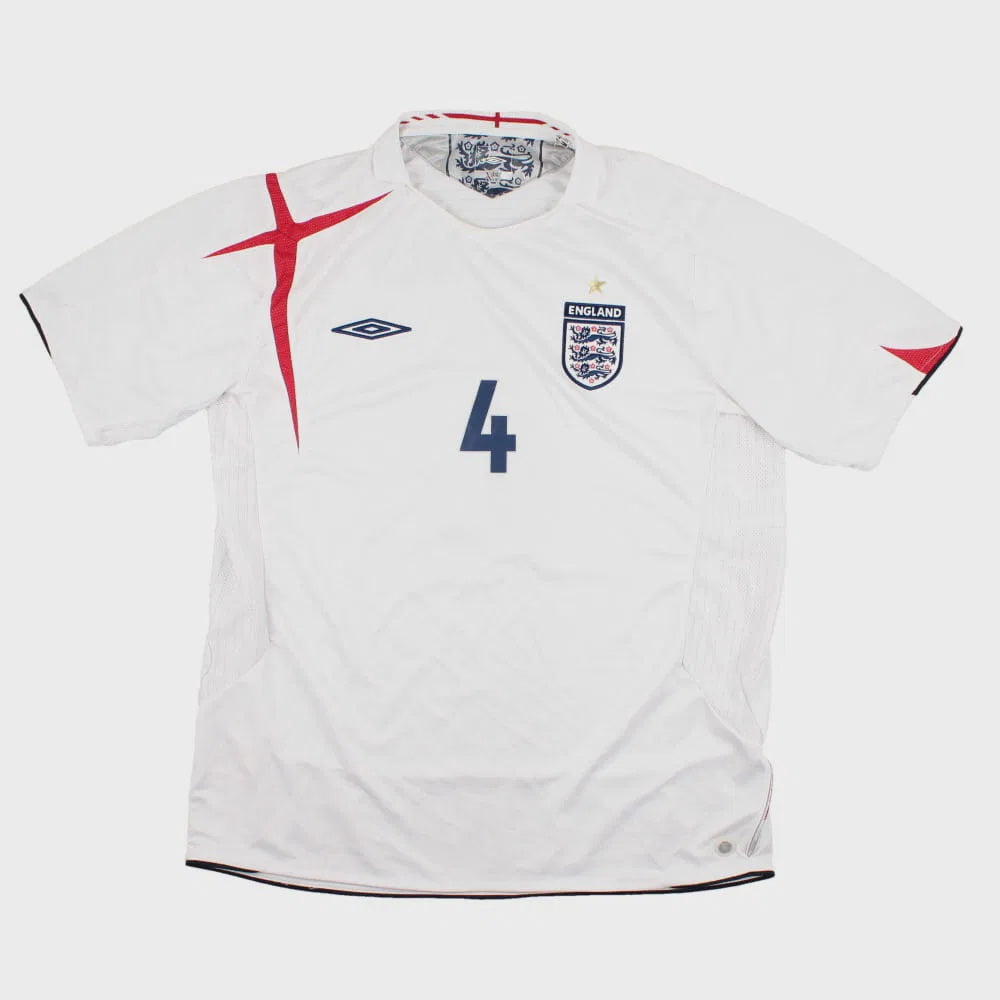 2007-2009 England Home Shirt Gerrard #4 - (Xl) product image 2, provided for visual reference and product detail review