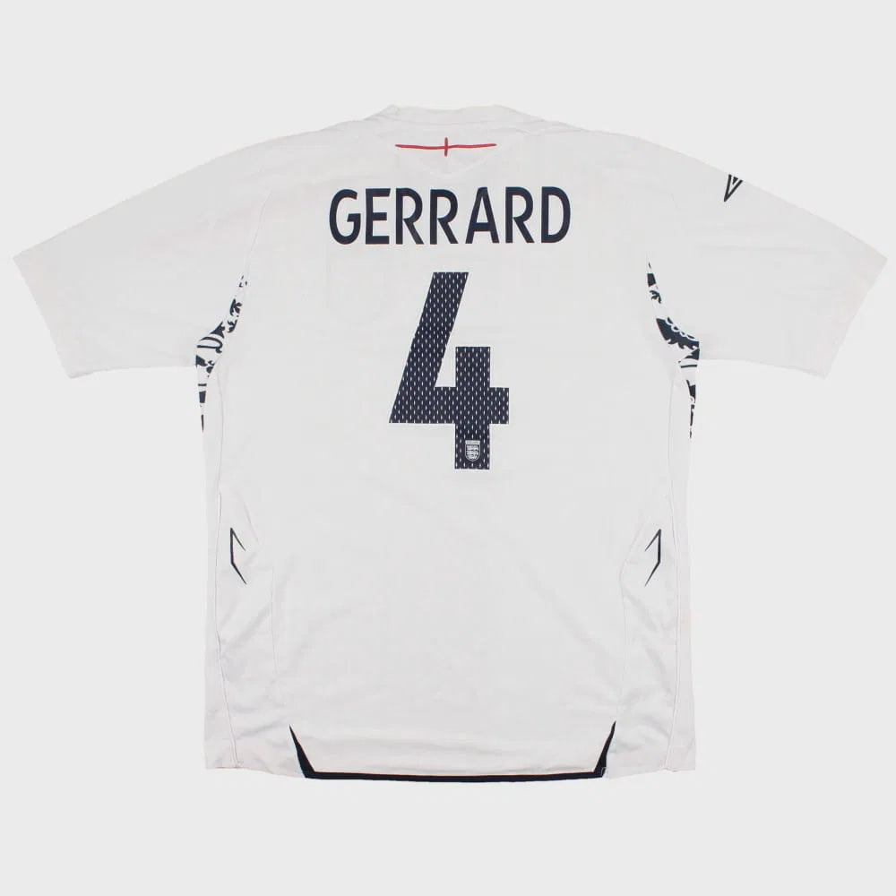 2007-2009 England Home Shirt Gerrard #4 - (Xl) product image 1, provided for visual reference and product detail review