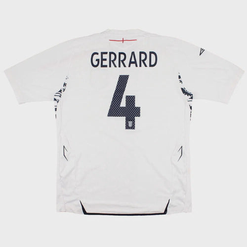 2007-2009 England Home Shirt Gerrard #4 - (Xl) product image 1, provided for visual reference and product detail review