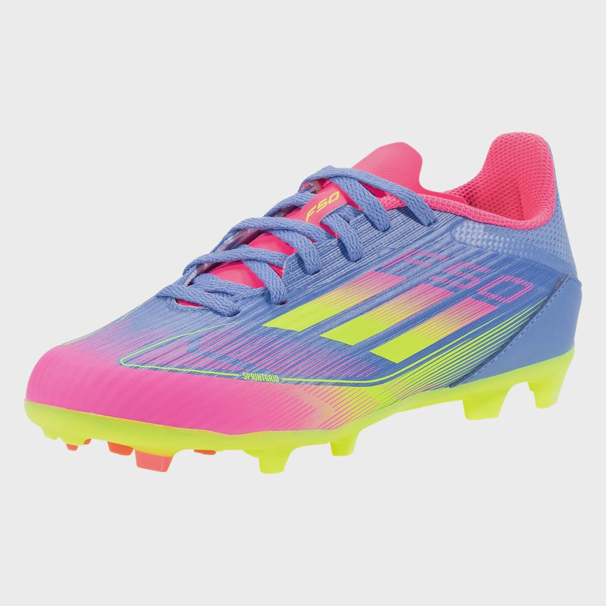 Adidas F50 League Fg/Mg J 'Blue Fusion' product image 1, provided for visual reference and product detail review