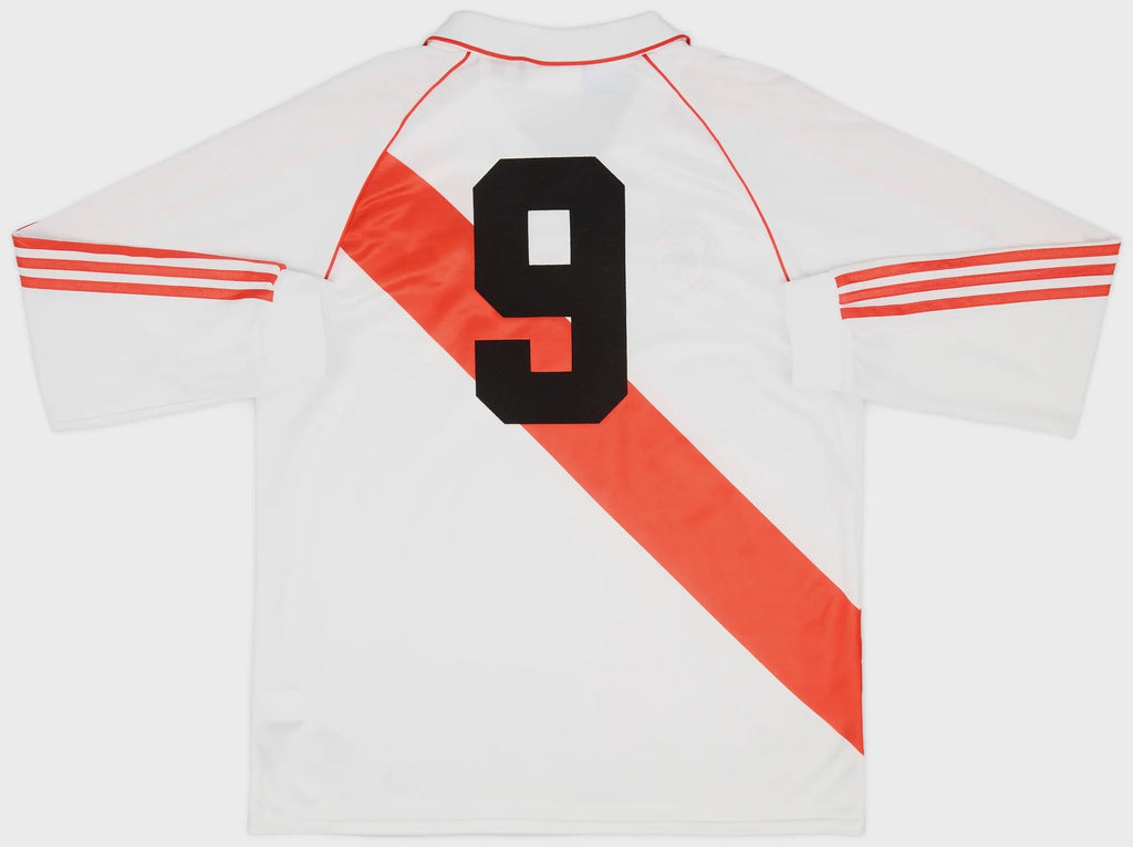 1994 River Plate Reissue Home L/S Shirt #9 - (M) product image 2, provided for visual reference and product detail review