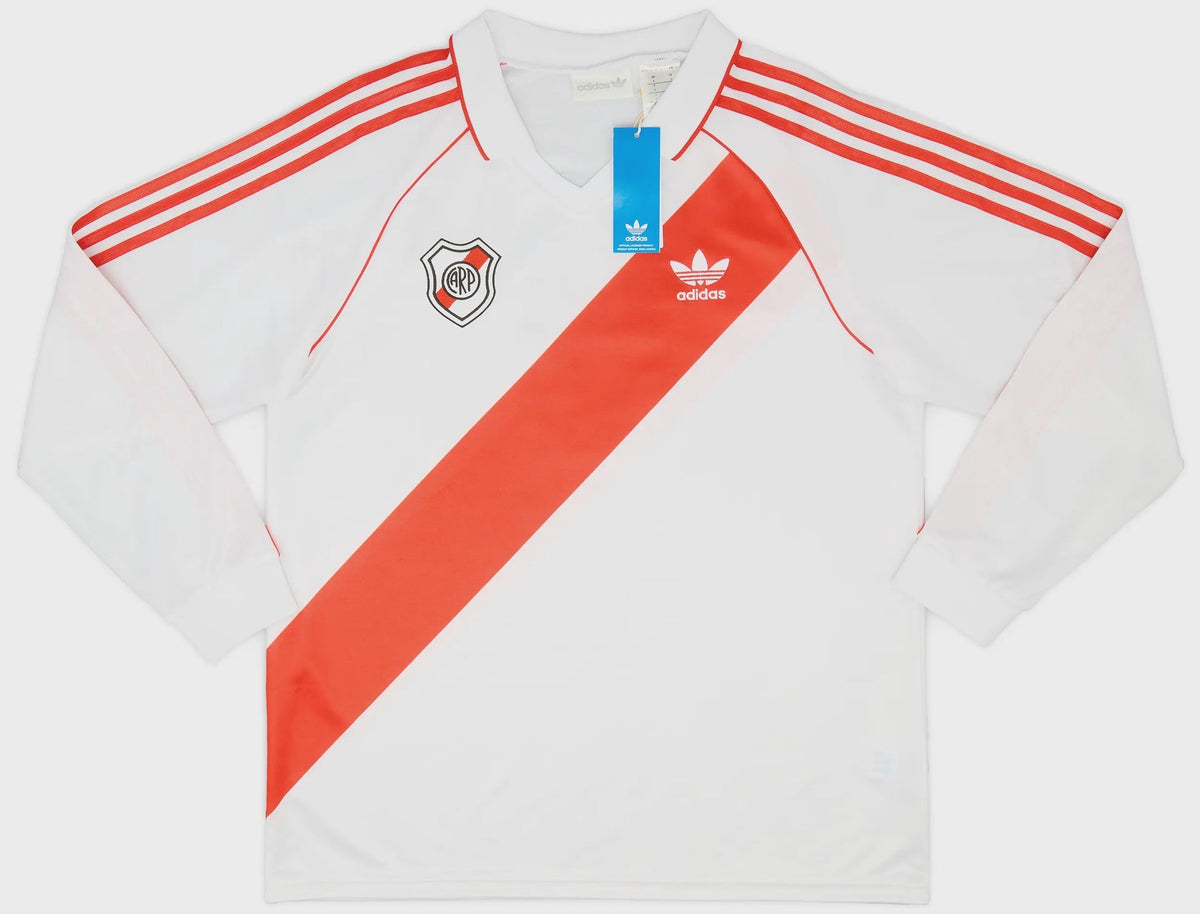 1994 River Plate Reissue Home L/S Shirt #9 - (M) product image 1, provided for visual reference and product detail review