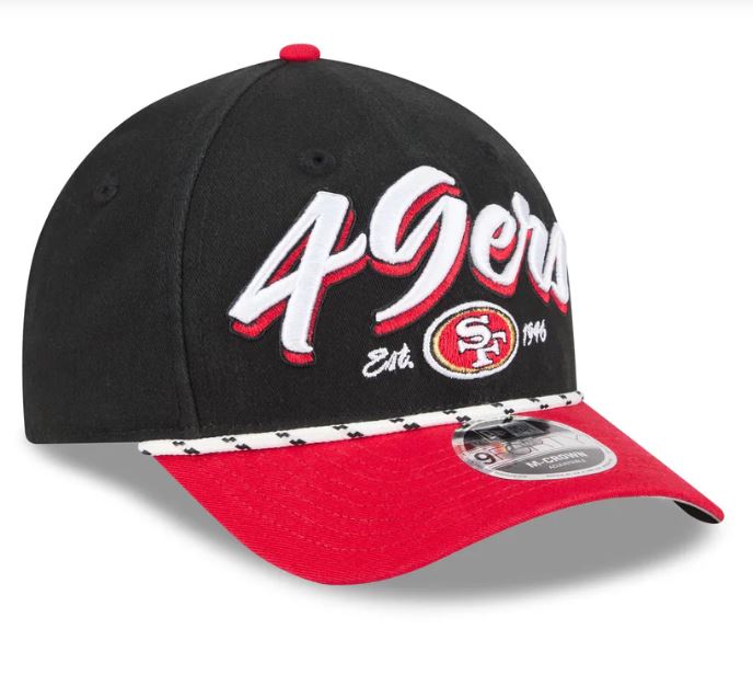 San Francisco Youth 49ers New Era Team Loyal 9FORTY M-Crown Adjustable Hat - Black/Red product image 2, provided for visual