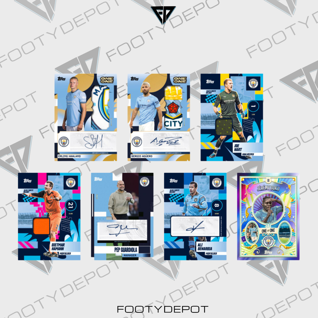 2024-25 Topps Manchester City Team Set – Box (30 Cards) product image 2, provided for visual reference and product detail