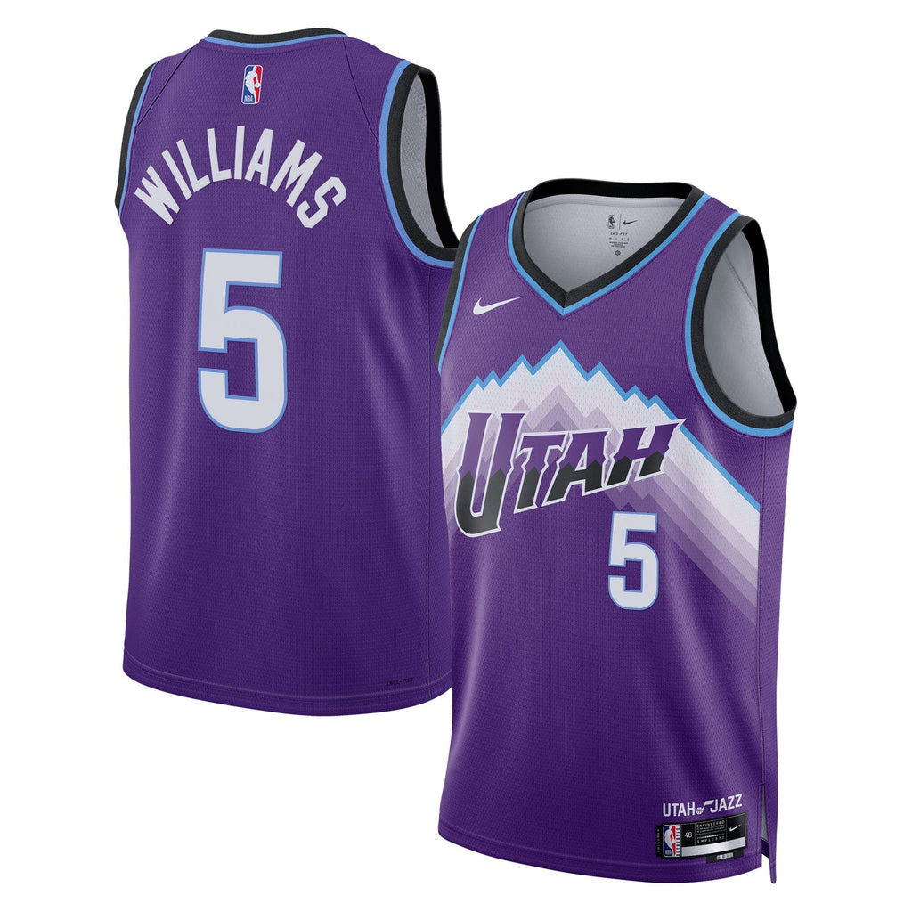 Cody Williams Utah Jazz Icon Edition Replica Swingman Jersey - Purple - Youth product image 1, provided for visual reference