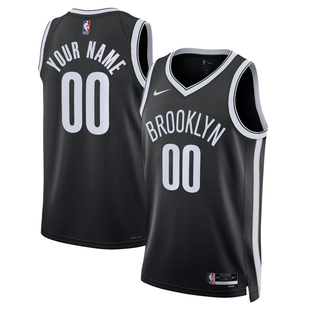Brooklyn Nets Nike Unisex Swingman Custom Jersey Black product image 4