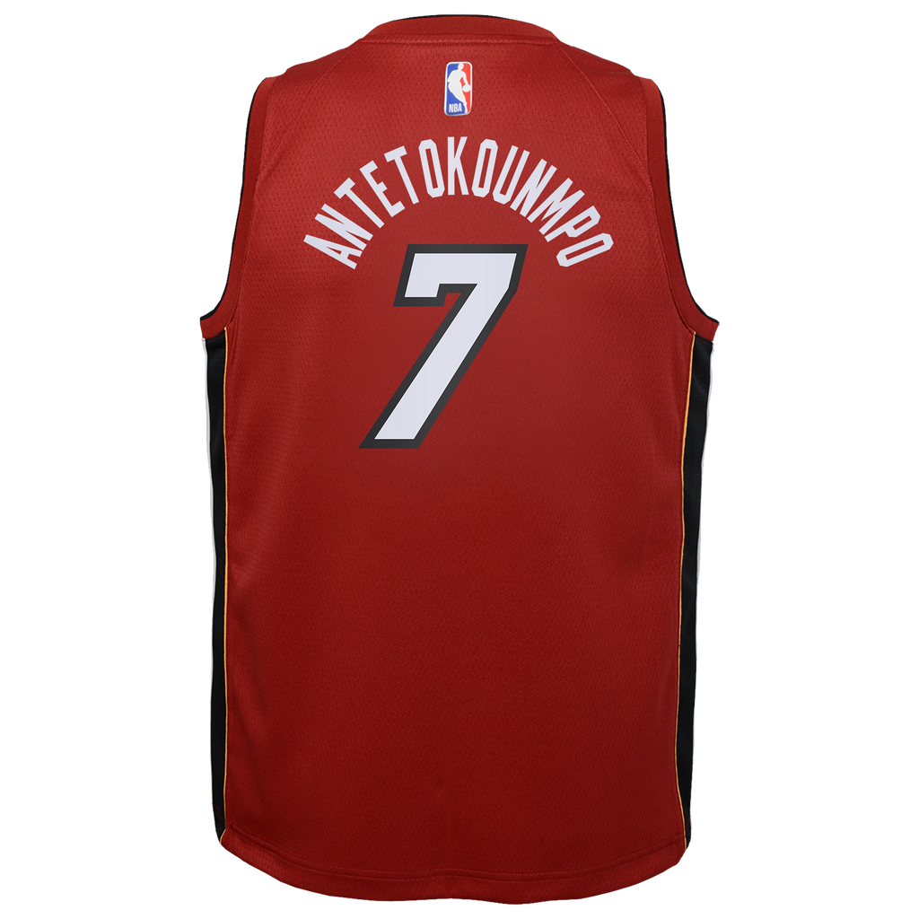 Giannis Antetokounmpo Miami Heat Statement Edition Swingman Jersey - Red - Youth product image 4, provided for visual