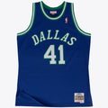 Dirk Nowitzki Dallas Mavericks 1998-99 Swingman Road Jersey product image 1, provided for visual reference and product