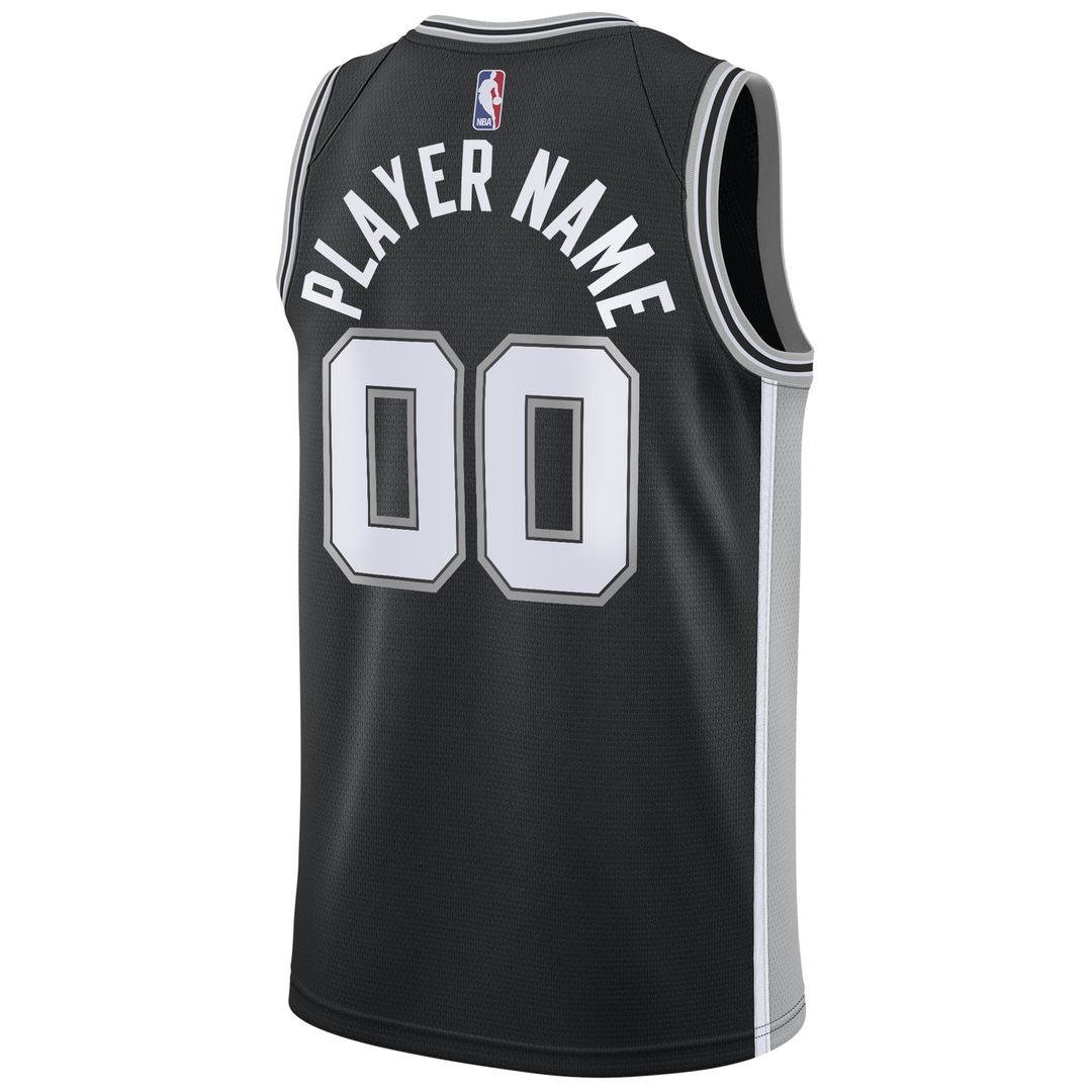 San Antonio Spurs Nike Swingman Custom Jersey Black - Icon product image 3