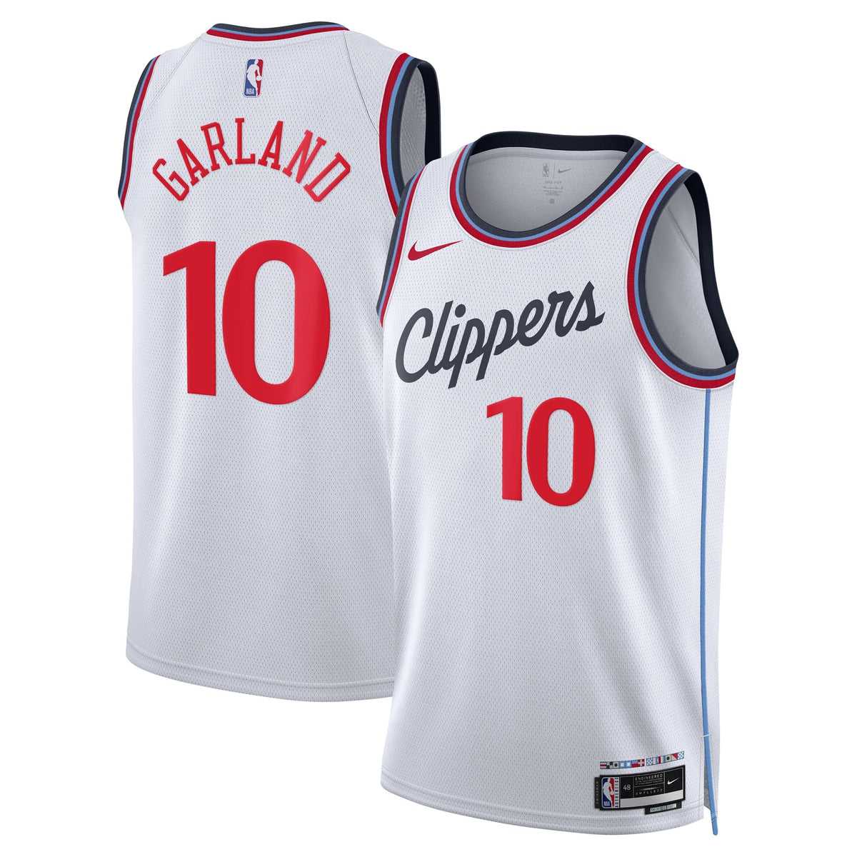 Darius Garland Los Angeles Clippers Association Edition Swingman Jersey - White - Unisex product image 1, provided for