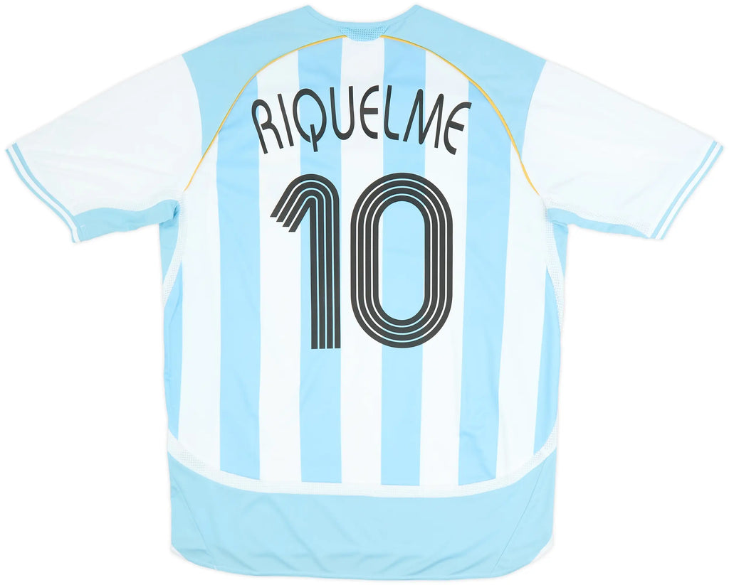 adidas 2006 ARGENTINA REISSUE RIQUELME HOME JERSEY product image 1, provided for visual reference and product detail review