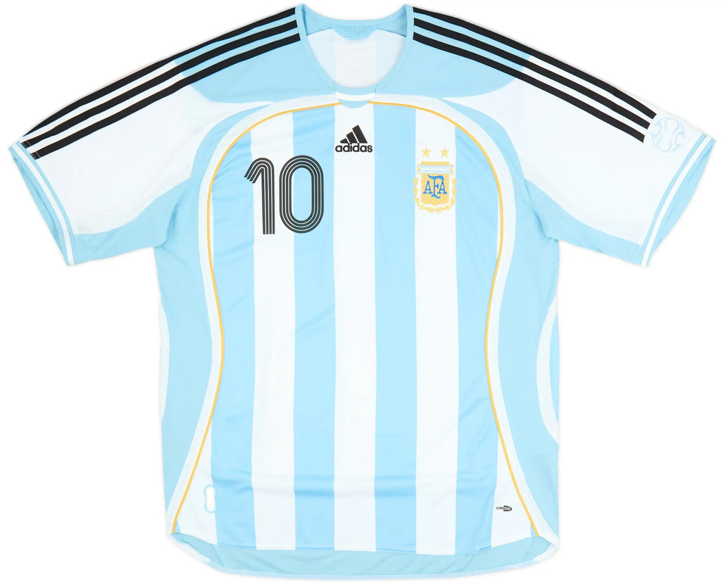 adidas 2006 ARGENTINA REISSUE RIQUELME HOME JERSEY product image 2, provided for visual reference and product detail review
