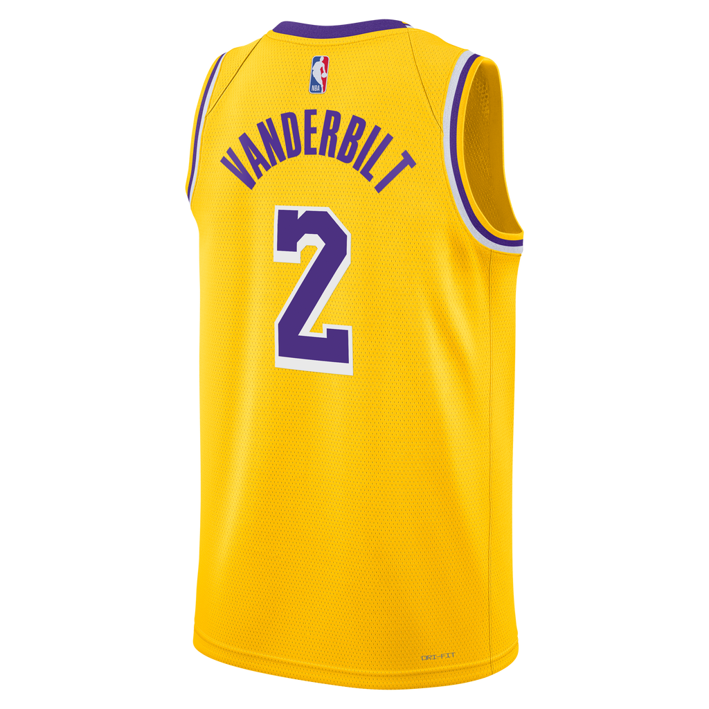 Jarred Vanderbilt Los Angeles Lakers Icon Edition Swingman Jersey - Gold - Unisex product image 4, provided for visual