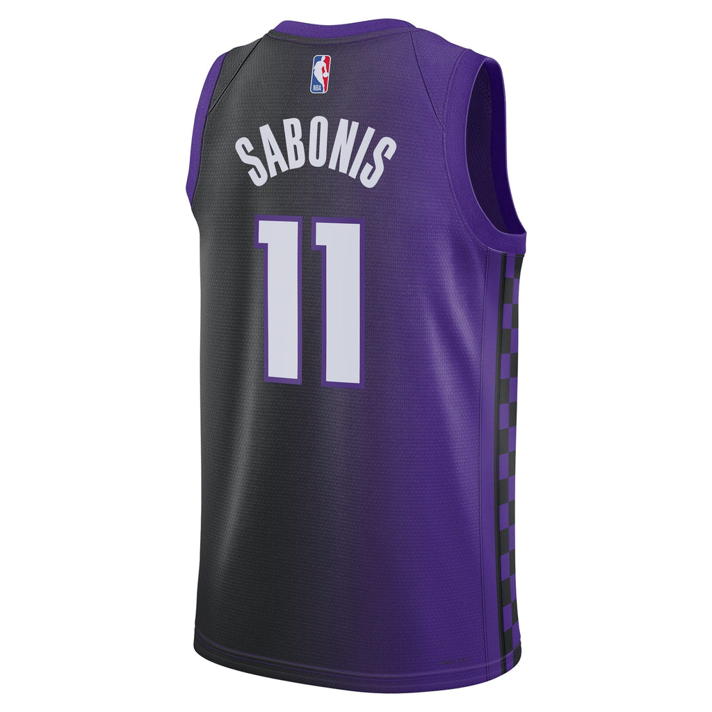 Domantas Sabonis Sacramento Kings Statement Edition Swingman Jersey - Purple - Unisex product image 4, provided for visual